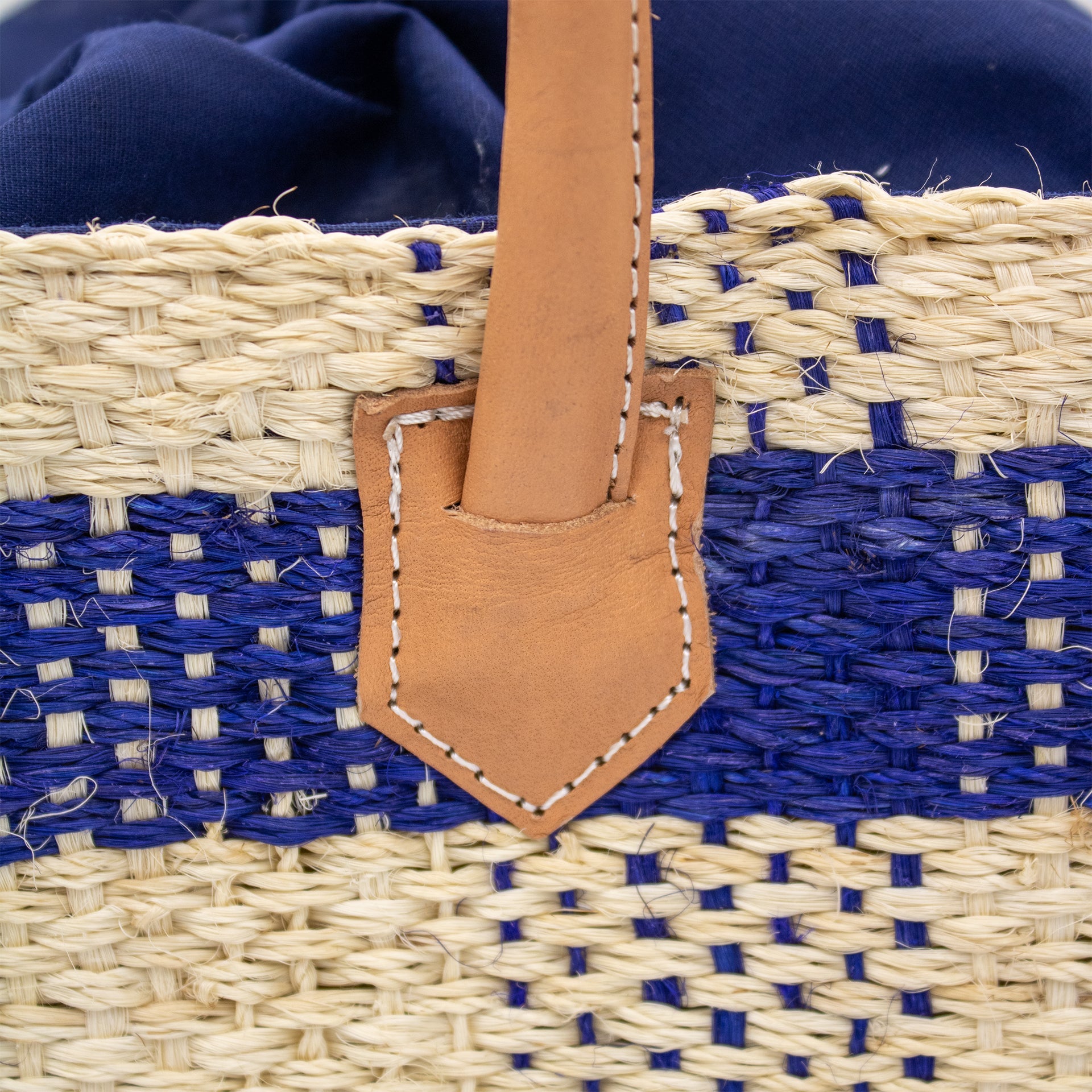 Bags - Agave Fiber Gingham Tote - Curated Dry Goods
