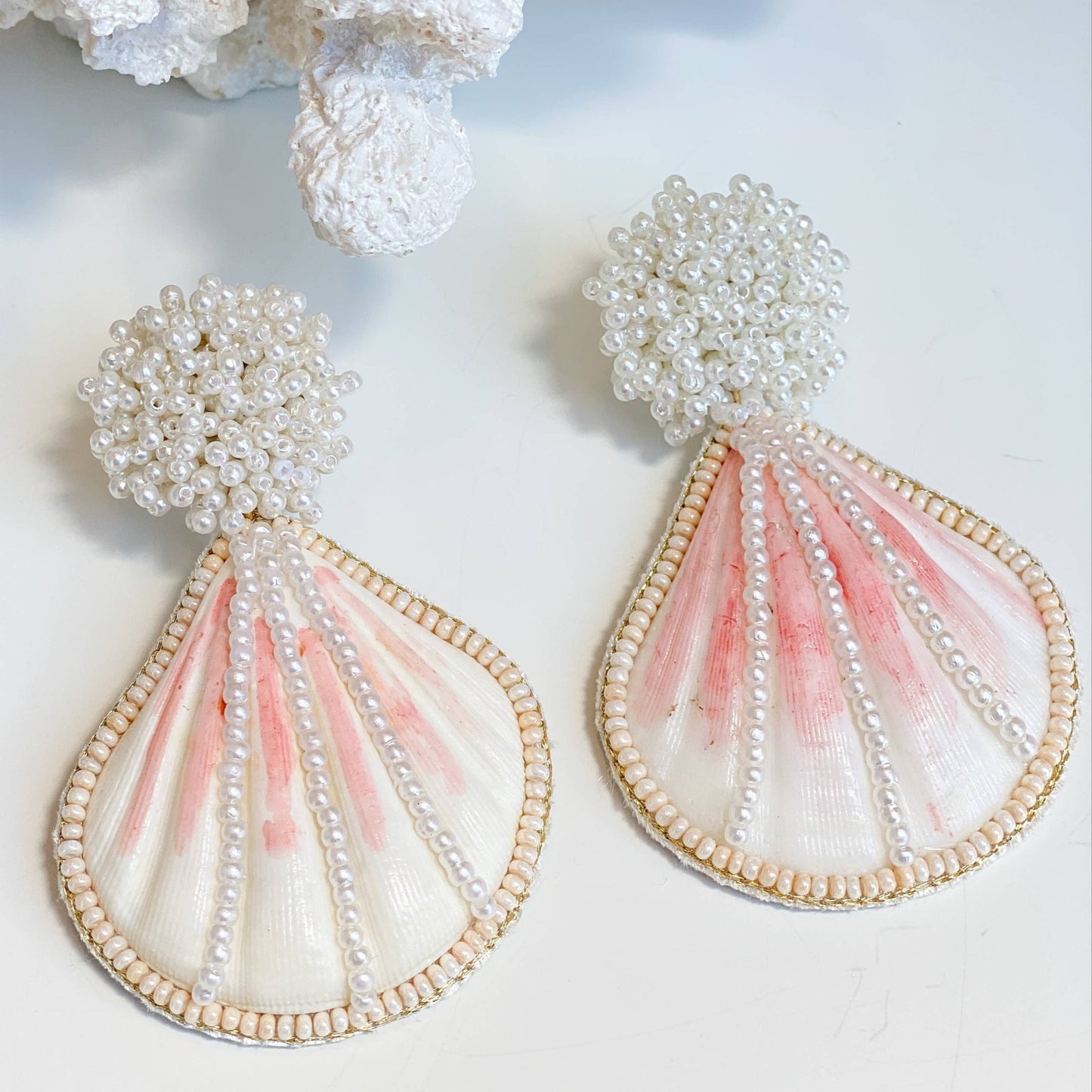 Earrings - Capri Seashell Earrings - Curated Dry Goods