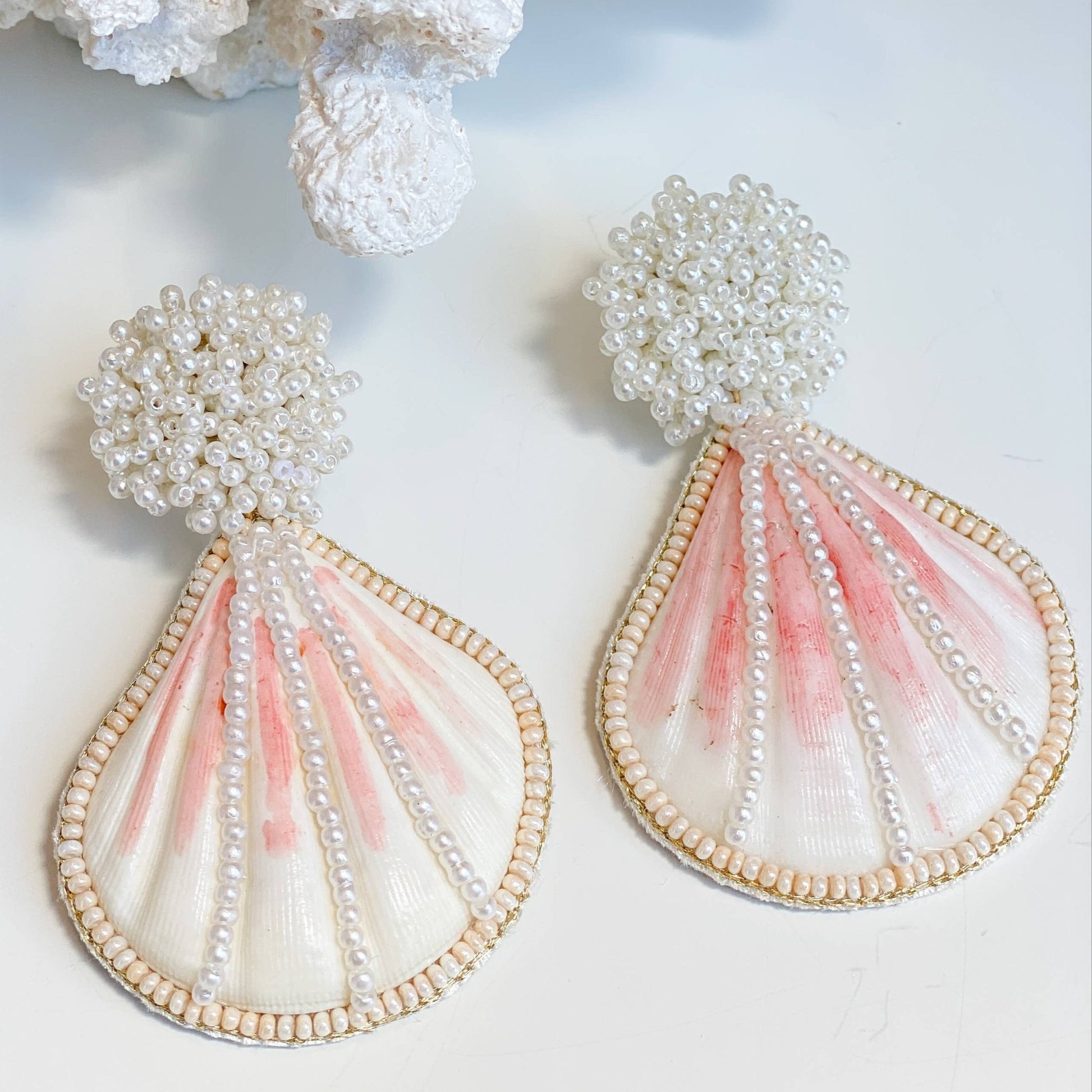 Earrings - Capri Seashell Earrings - Curated Dry Goods