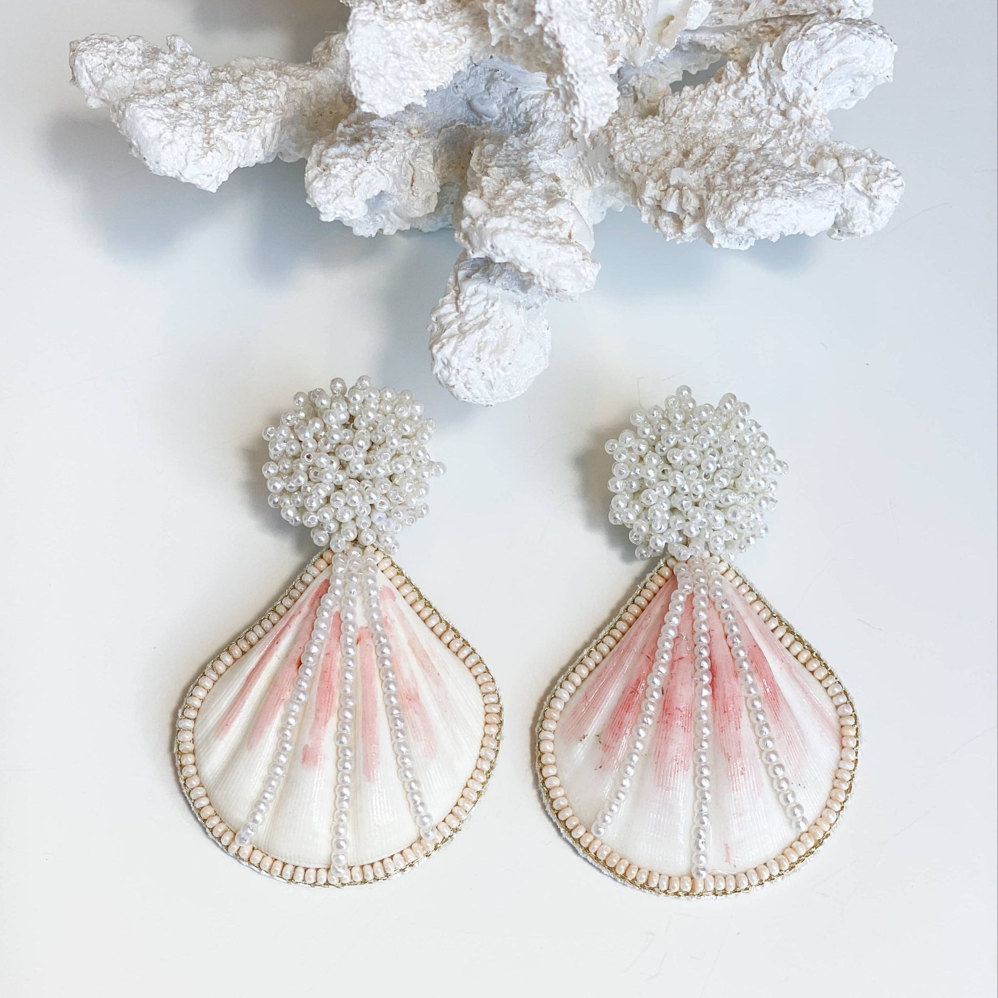 Earrings - Capri Seashell Earrings - Curated Dry Goods