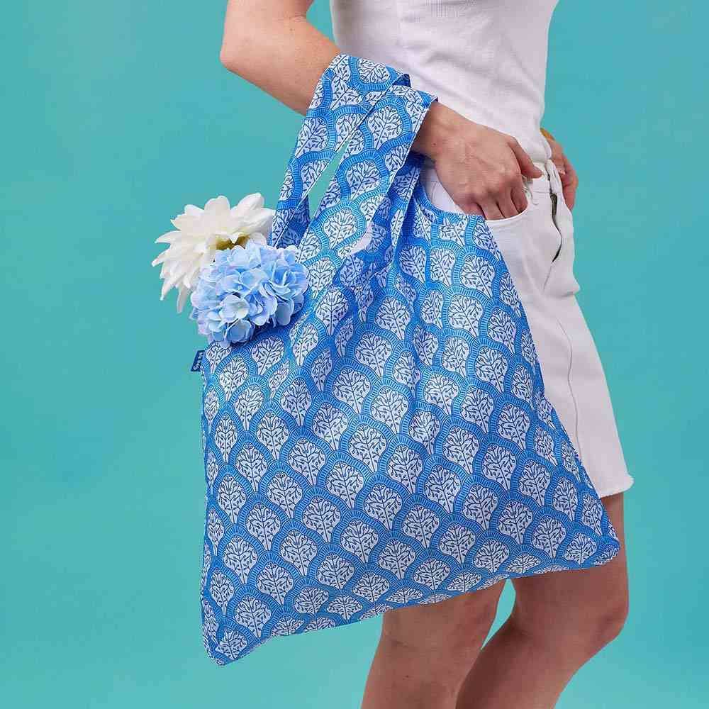 Bags - Fifer Print Reusable Shopper Tote - Curated Dry Goods