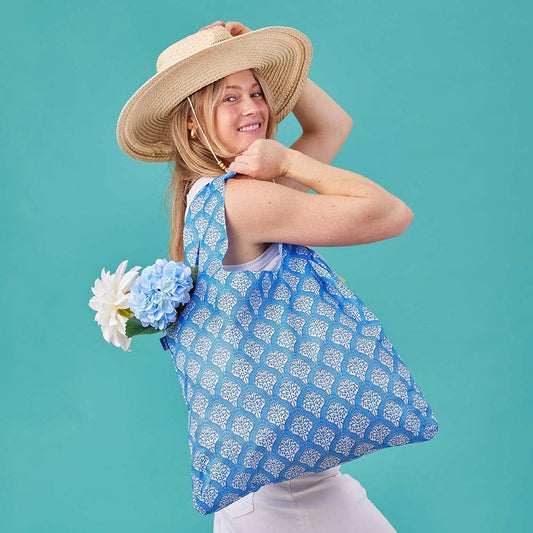 Bags - Fifer Print Reusable Shopper Tote - Curated Dry Goods