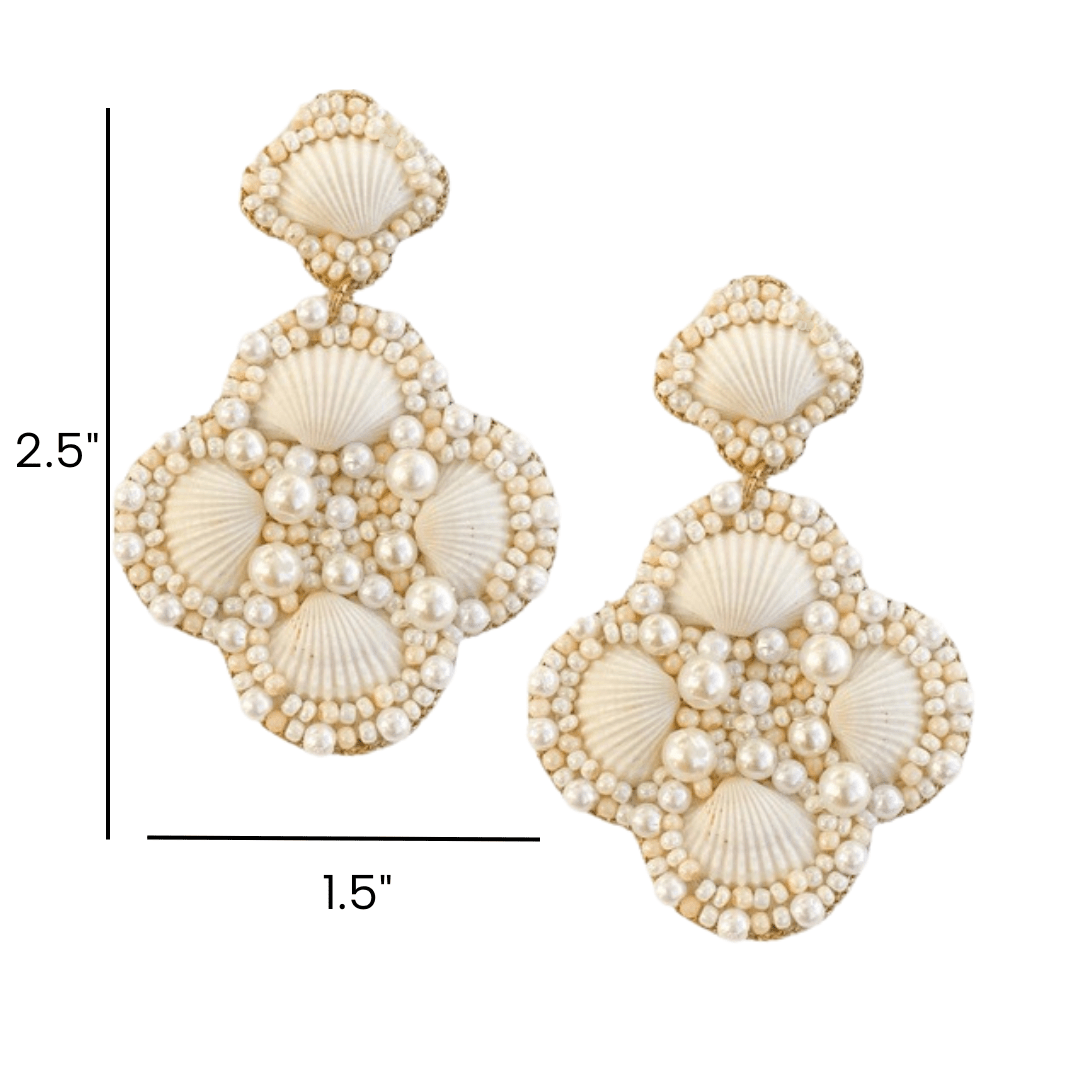 Earrings - Isla Seashell Earrings - Curated Dry Goods