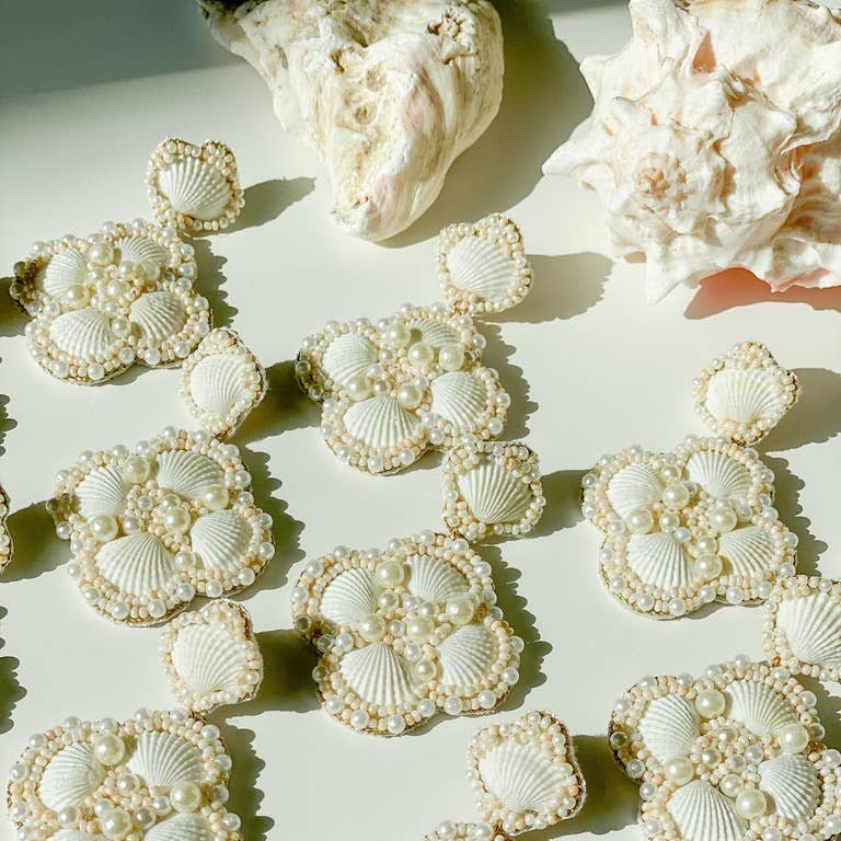 Earrings - Isla Seashell Earrings - Curated Dry Goods