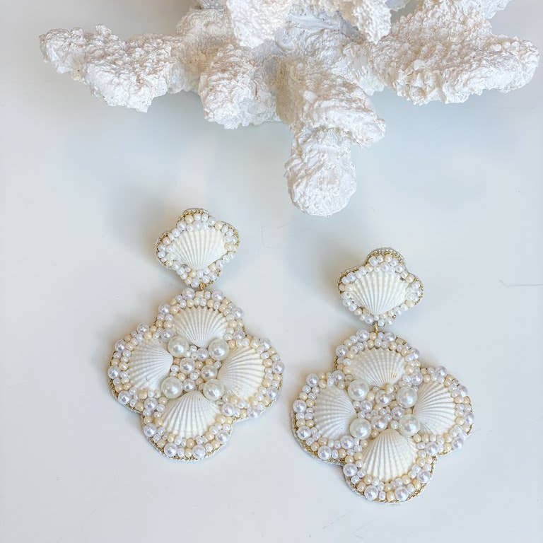 Earrings - Isla Seashell Earrings - Curated Dry Goods