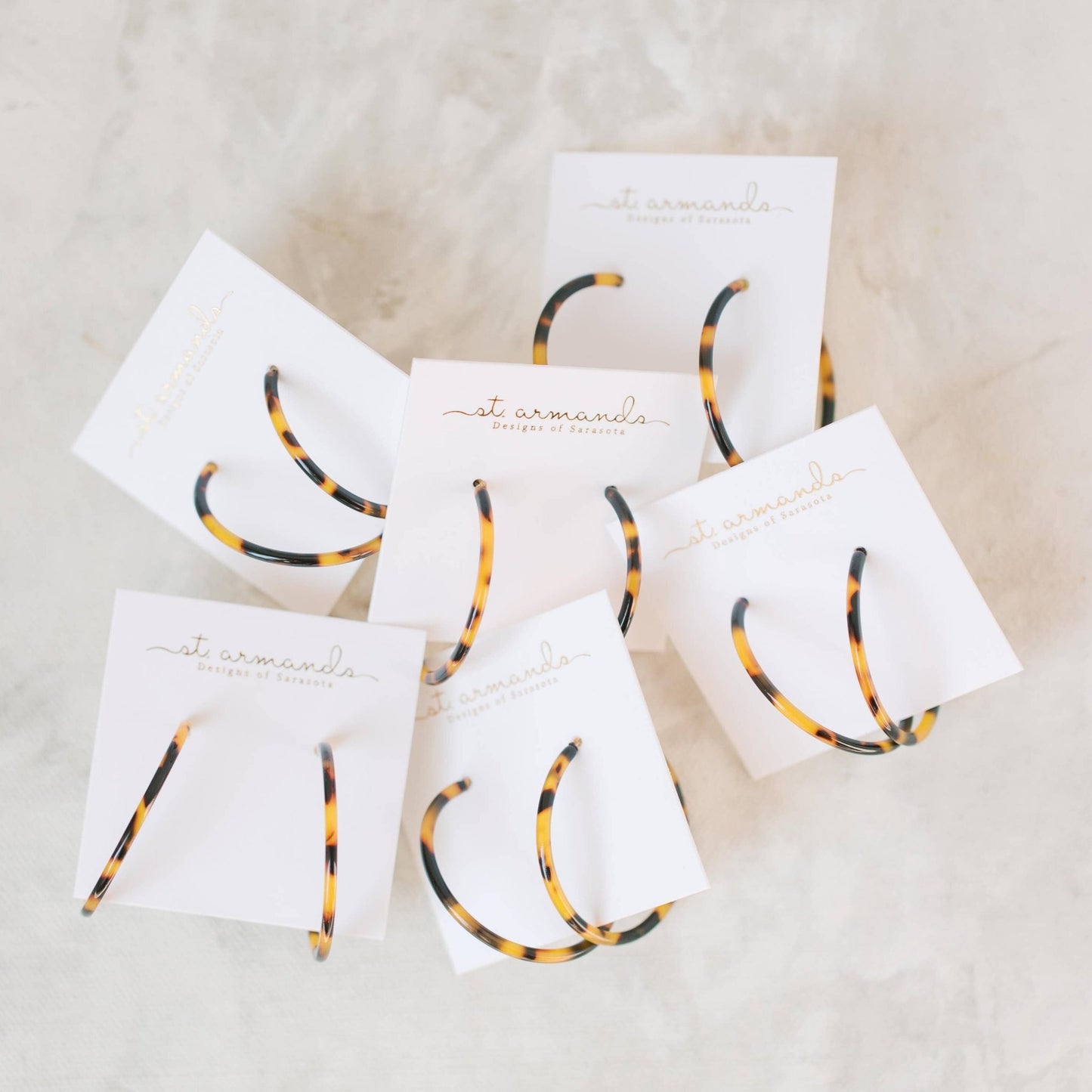 Earrings - Juno Tortoise Hoop Earrings - Curated Dry Goods