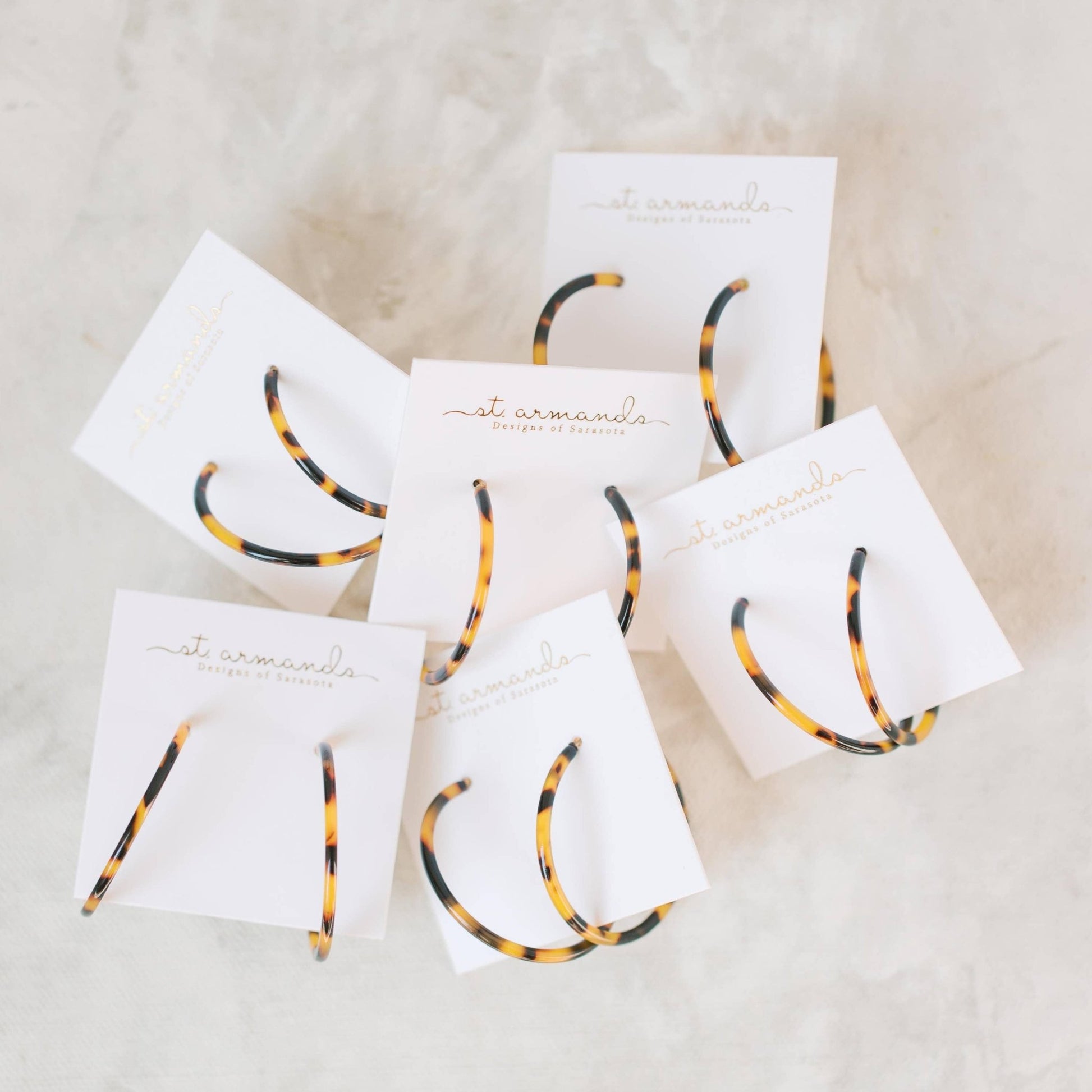 Earrings - Juno Tortoise Hoop Earrings - Curated Dry Goods