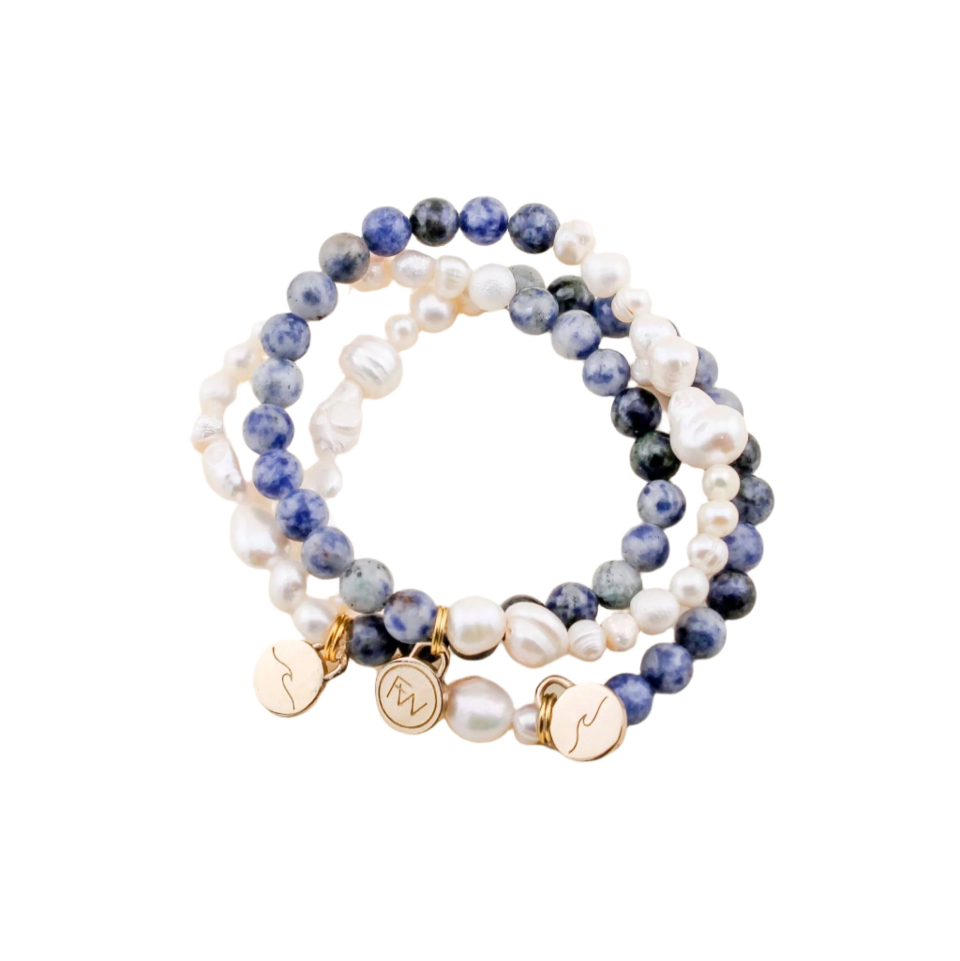 Bracelet - Lagoon Pearl and Stone Beaded Bracelet - Curated Dry Goods