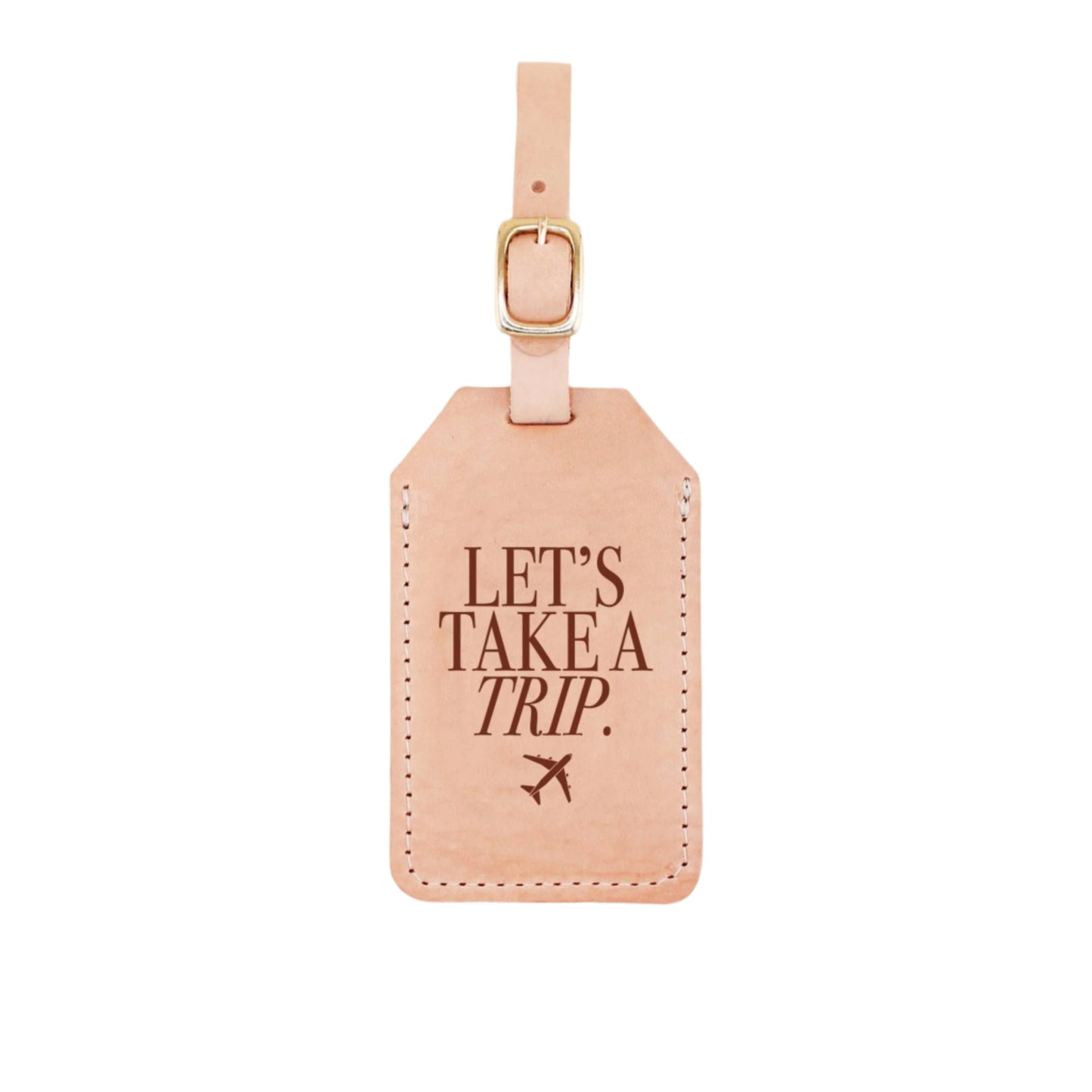Luggage Tag - Let's Take A Trip Luggage Tag - Curated Dry Goods