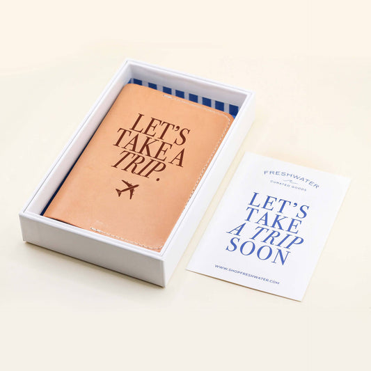 Wallet - Let's Take A Trip Passport Holder - Curated Dry Goods