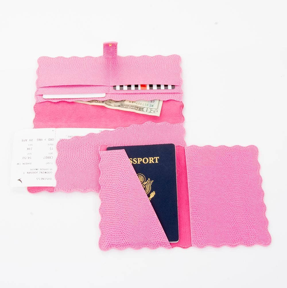 Wallet - Lizard Print Passport Holder - Curated Dry Goods