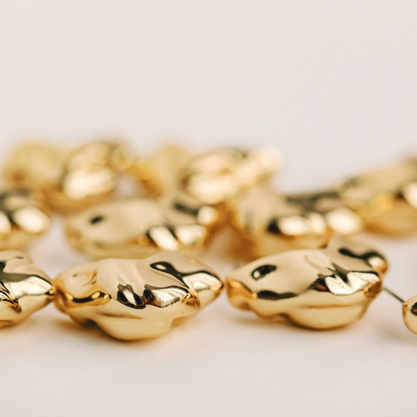 Earrings - Madeira Melted Gold Hoop Earrings - Curated Dry Goods