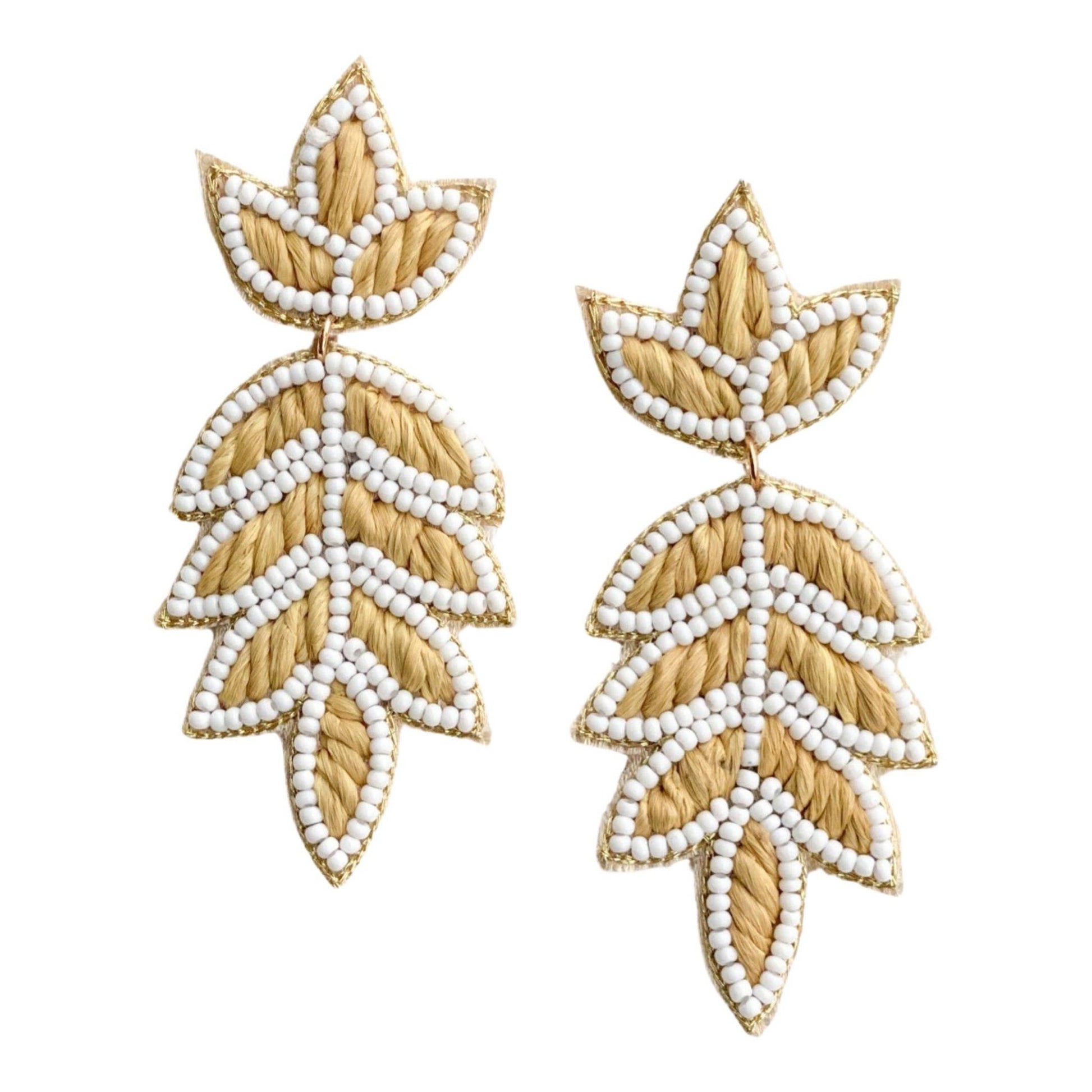 Earrings - Natural Lilly Palm. Earrings - Curated Dry Goods