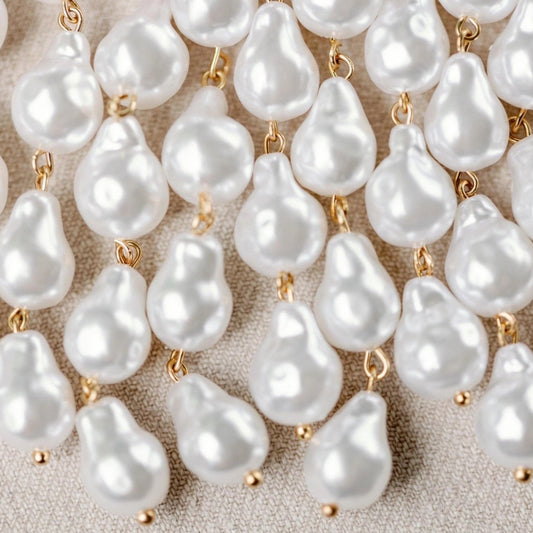 Earrings - Natural Pearl Statement Drop Earrings - Curated Dry Goods