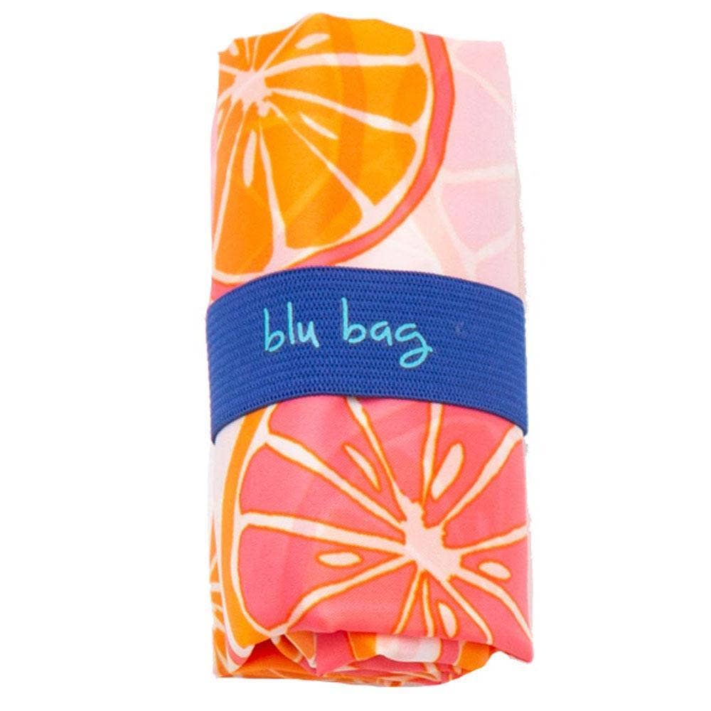 Bags - Orange Print Reusable Shopper Tote - Curated Dry Goods