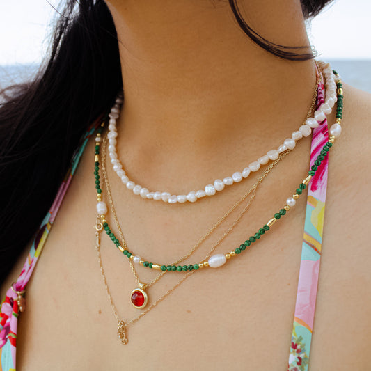 Necklace - Palawan Baroque Freshwater Pearl Strand Necklace - Curated Dry Goods