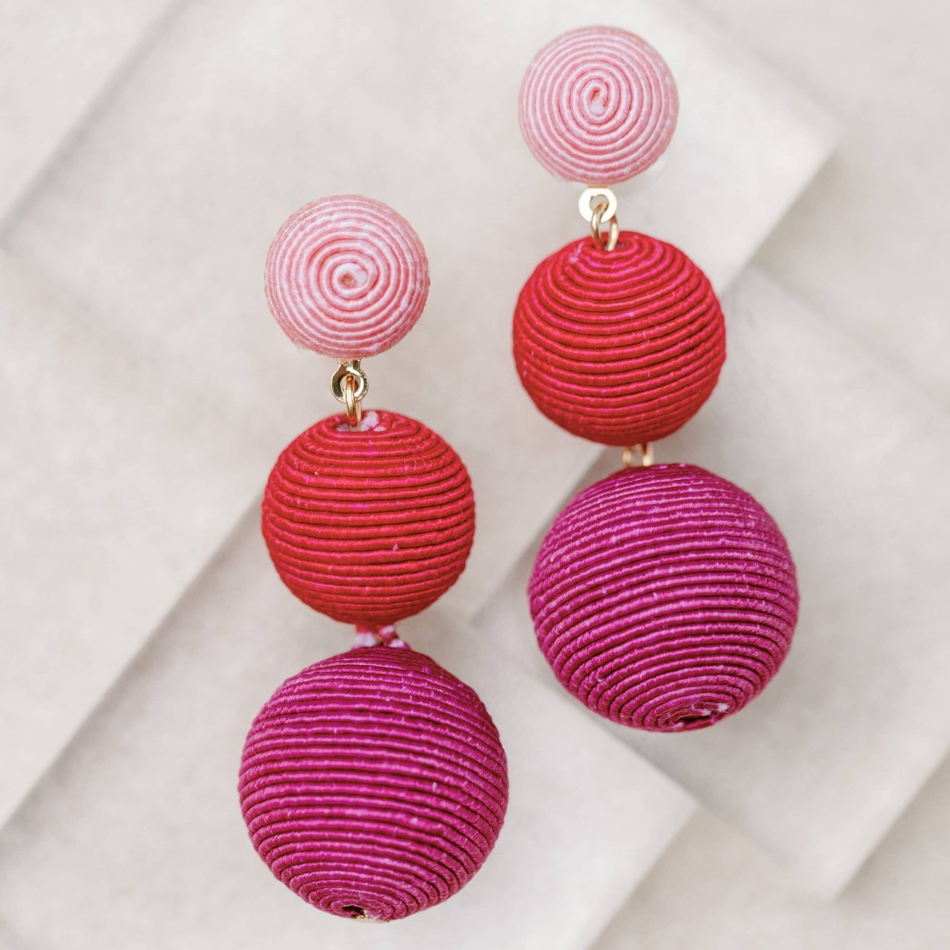 Earrings - Riviera Pink Ombre Earrings - Curated Dry Goods