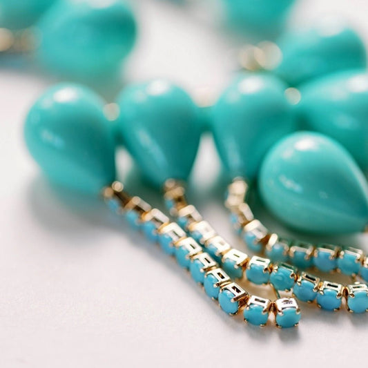 Earrings - Turquoise Bead Drop Earrings - Curated Dry Goods