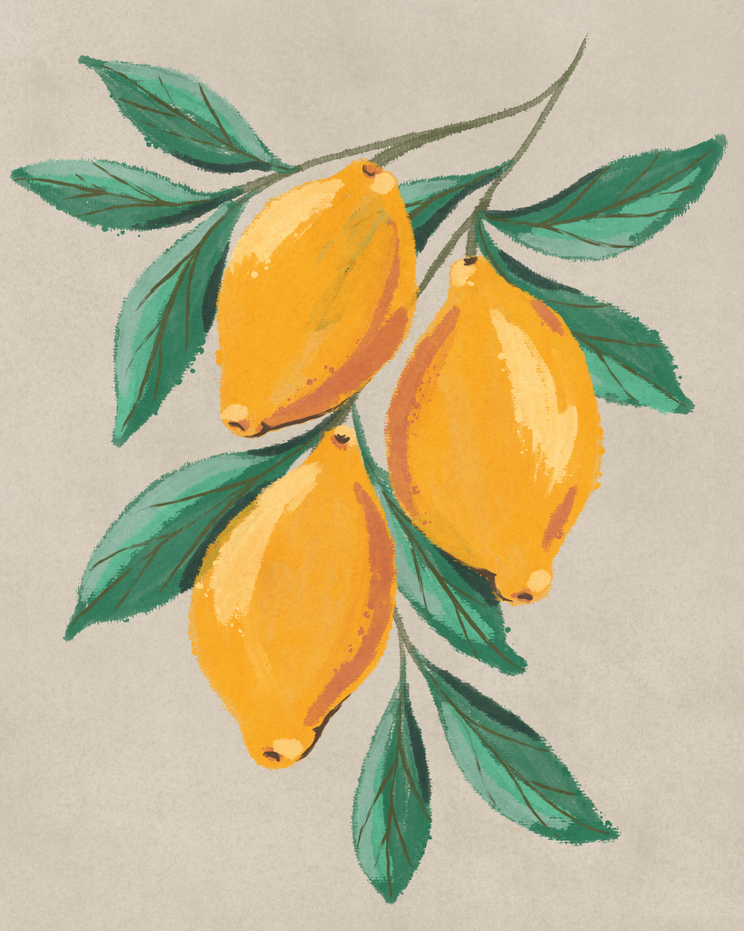 How to create painted lemons in Procreate