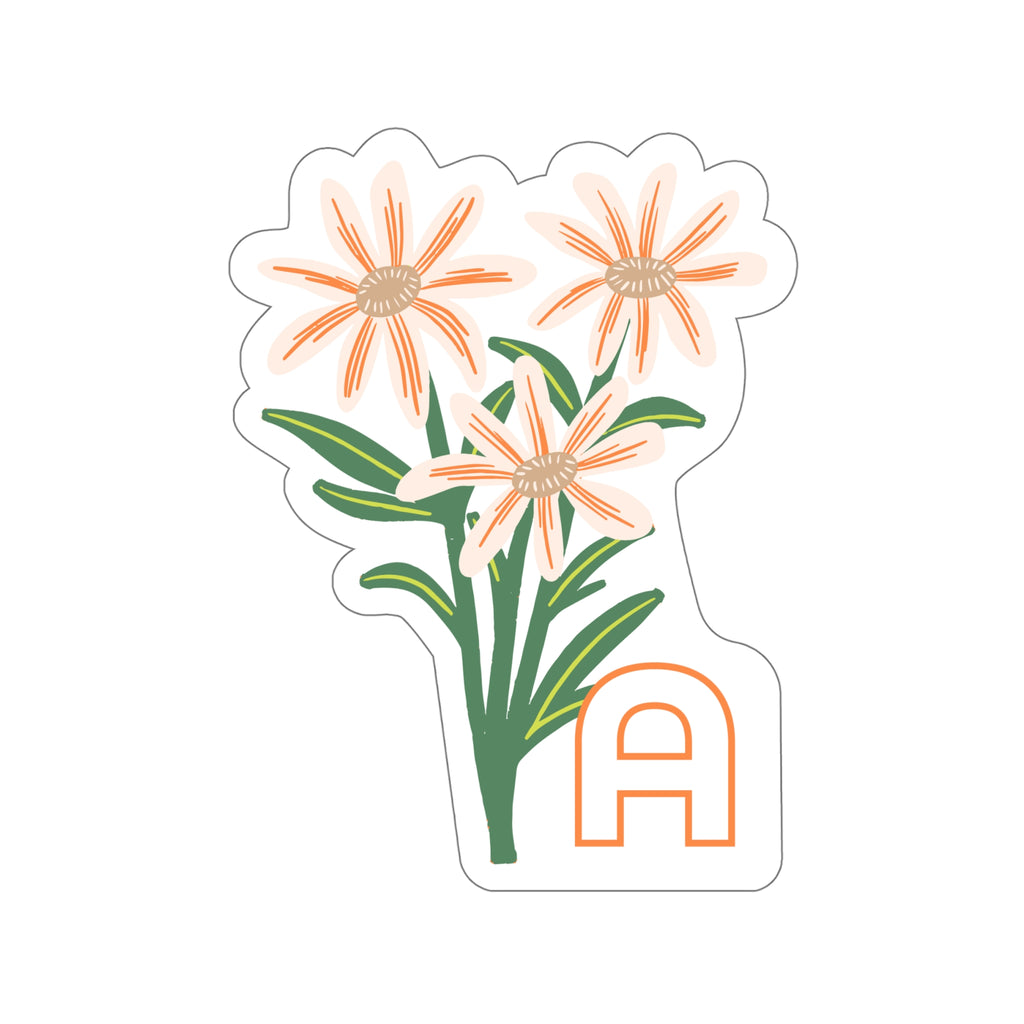 Mockup of April birthday flower sticker