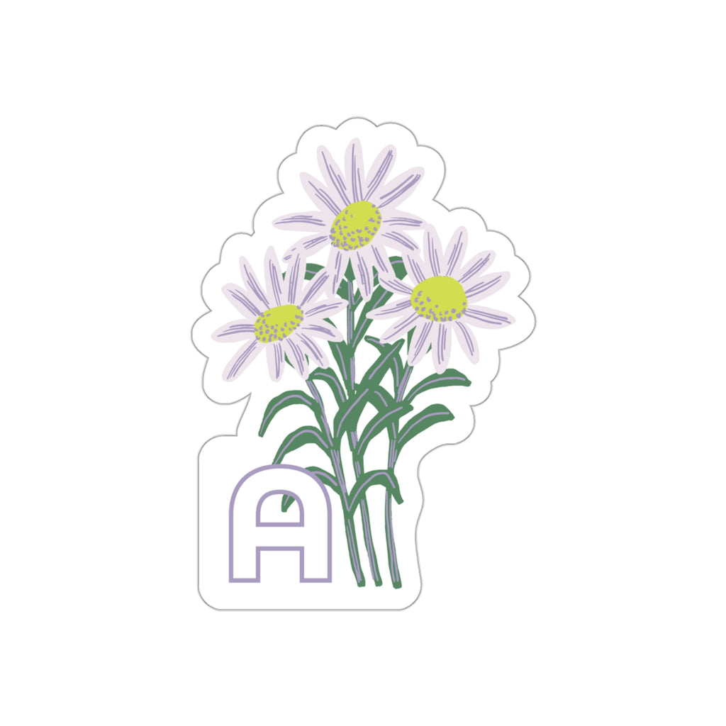 Mockup of September birthday flower sticker