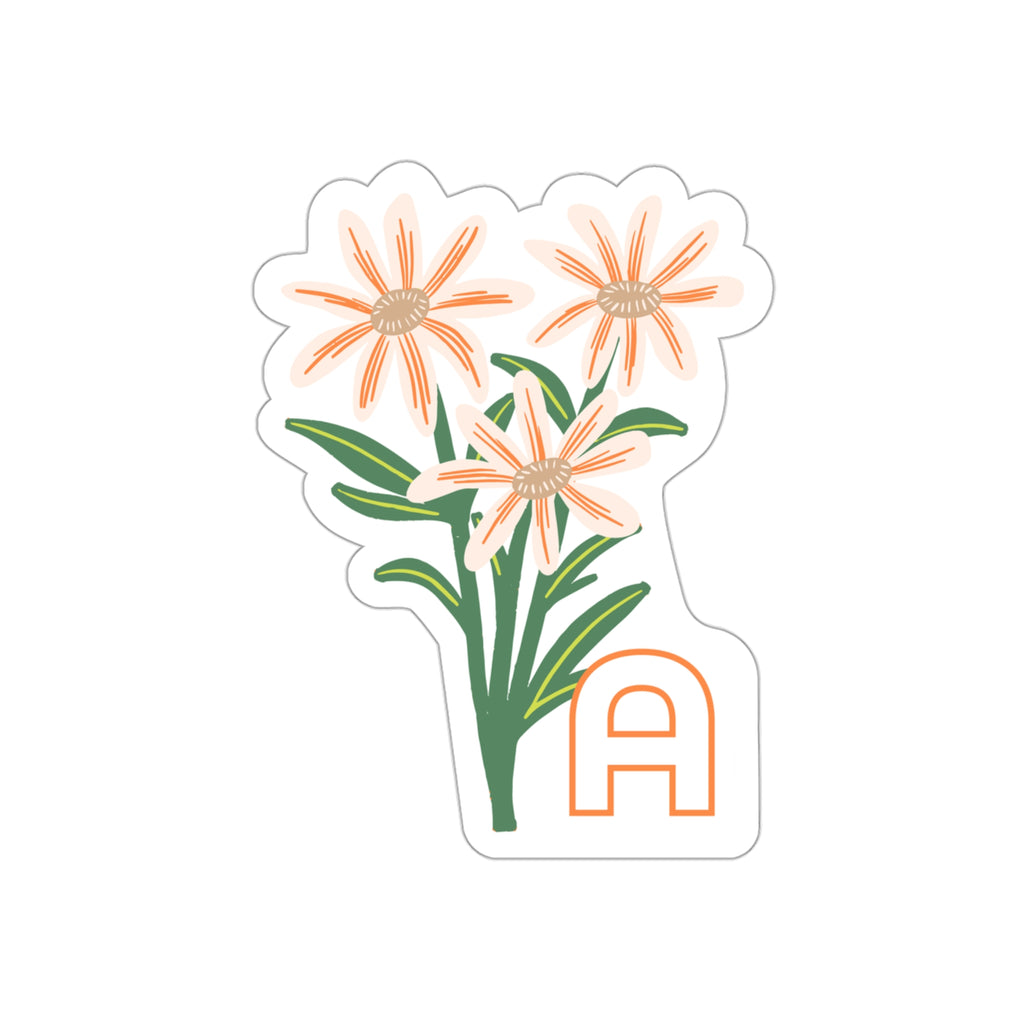 Mockup of April birthday flower sticker