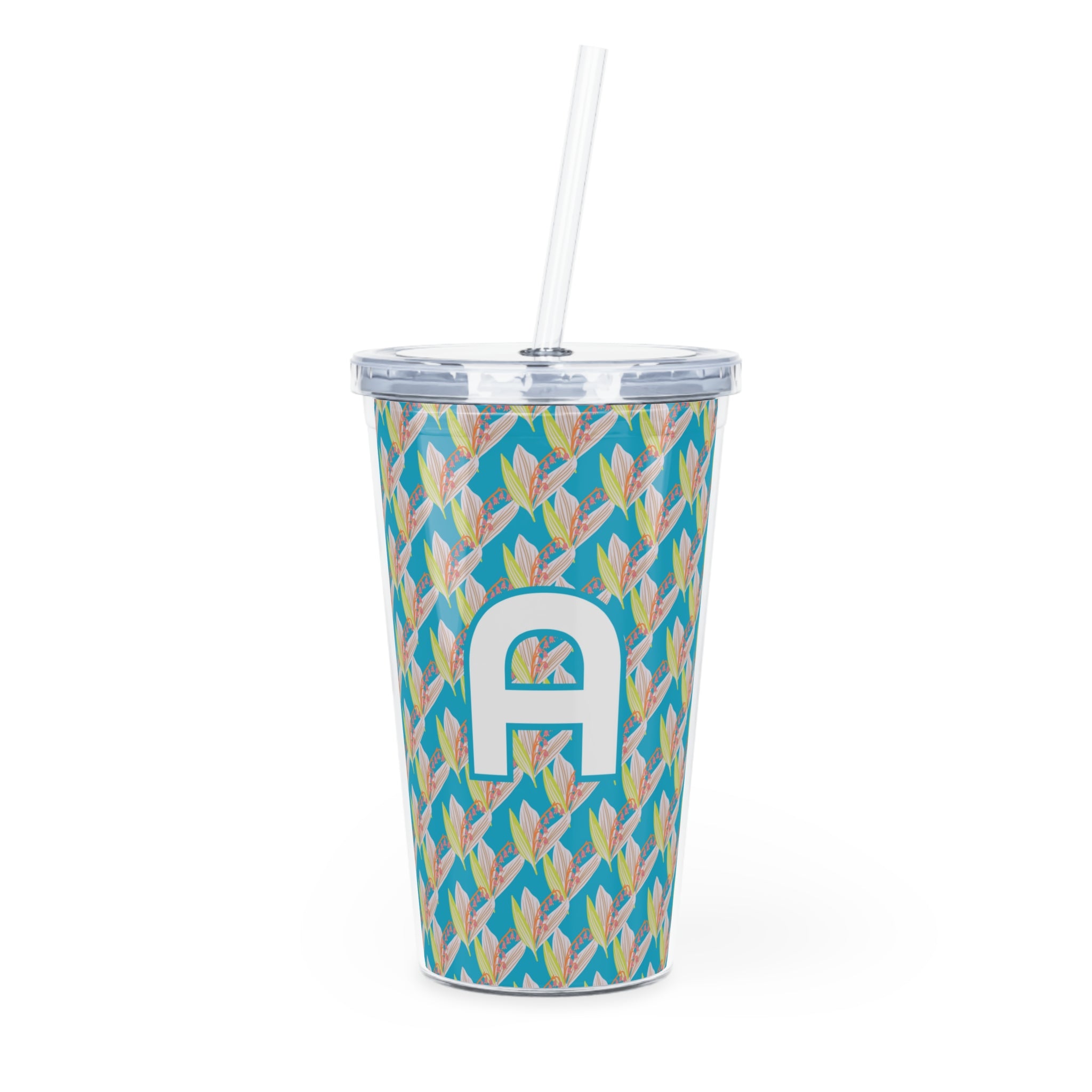 May Birthday Flower Personalized Plastic Tumbler with Straw