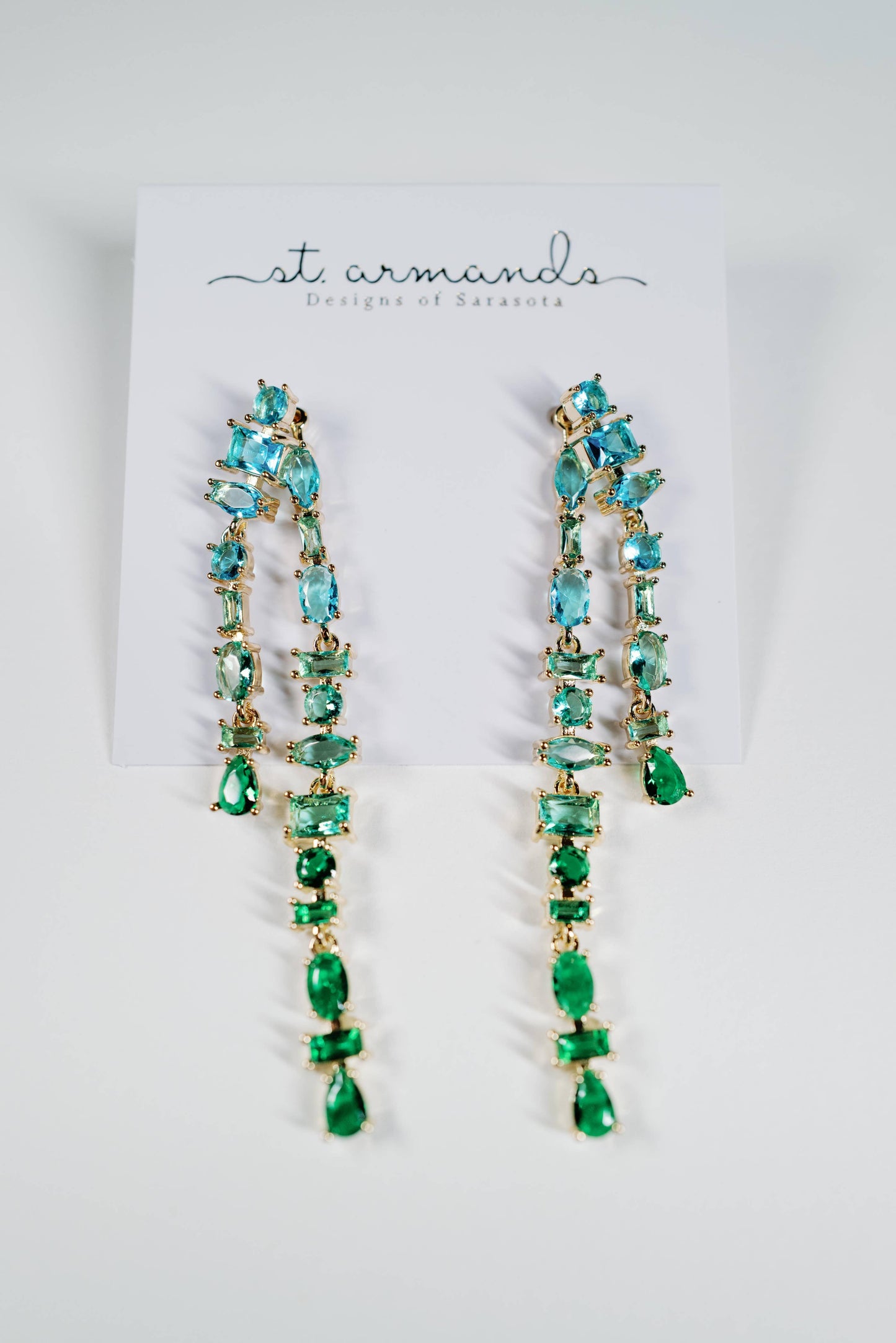 Madison Turquoise and Green Ombre Earrings