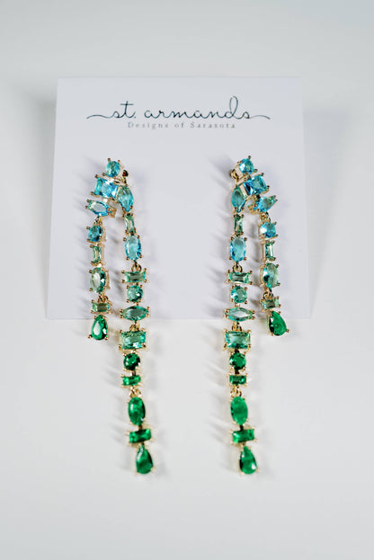 Madison Turquoise and Green Ombre Earrings