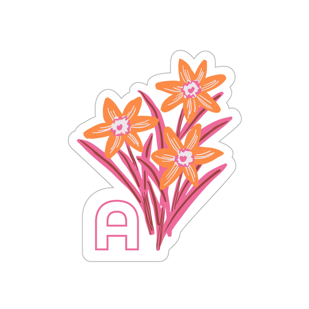 A mockup of the December birthday flower sticker