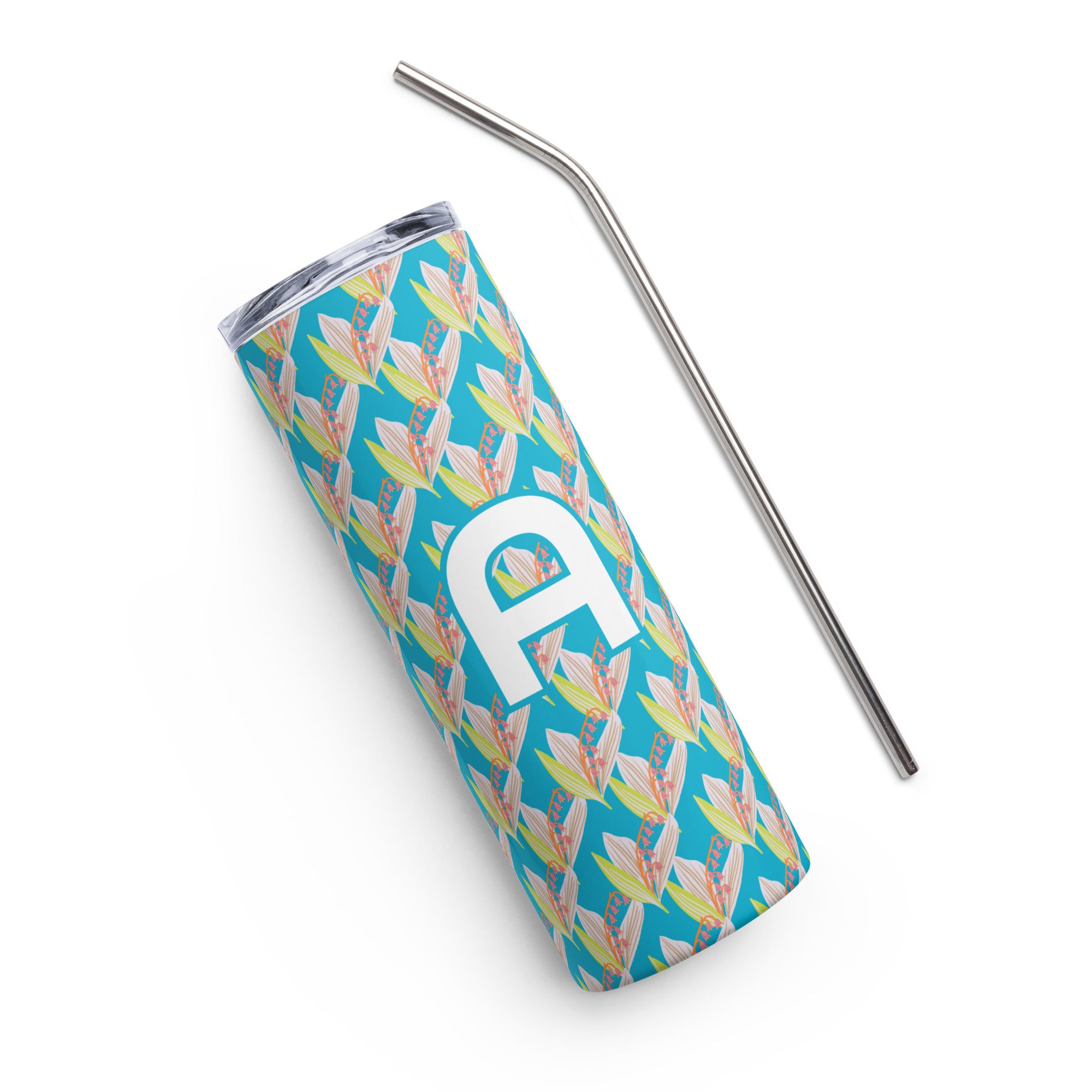 May Birthday Flower Personalized Steel Tumbler with Straw