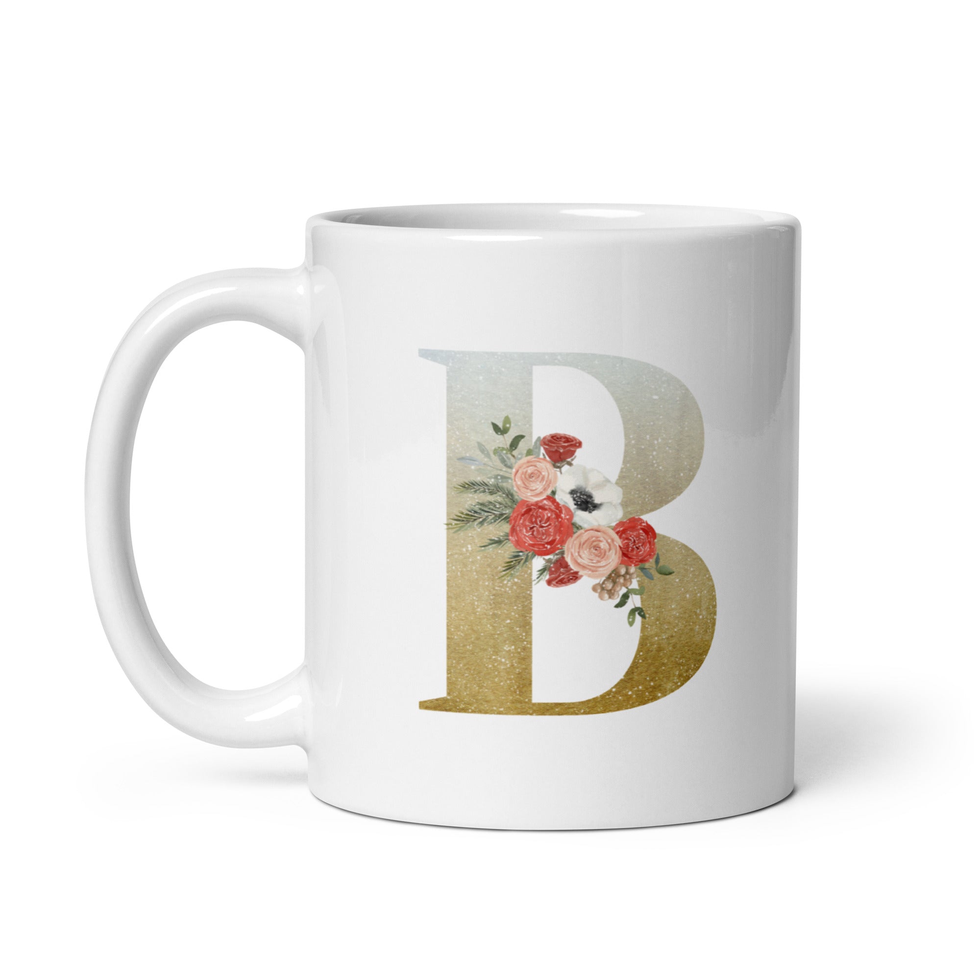 Custom Initial Christmas Mug