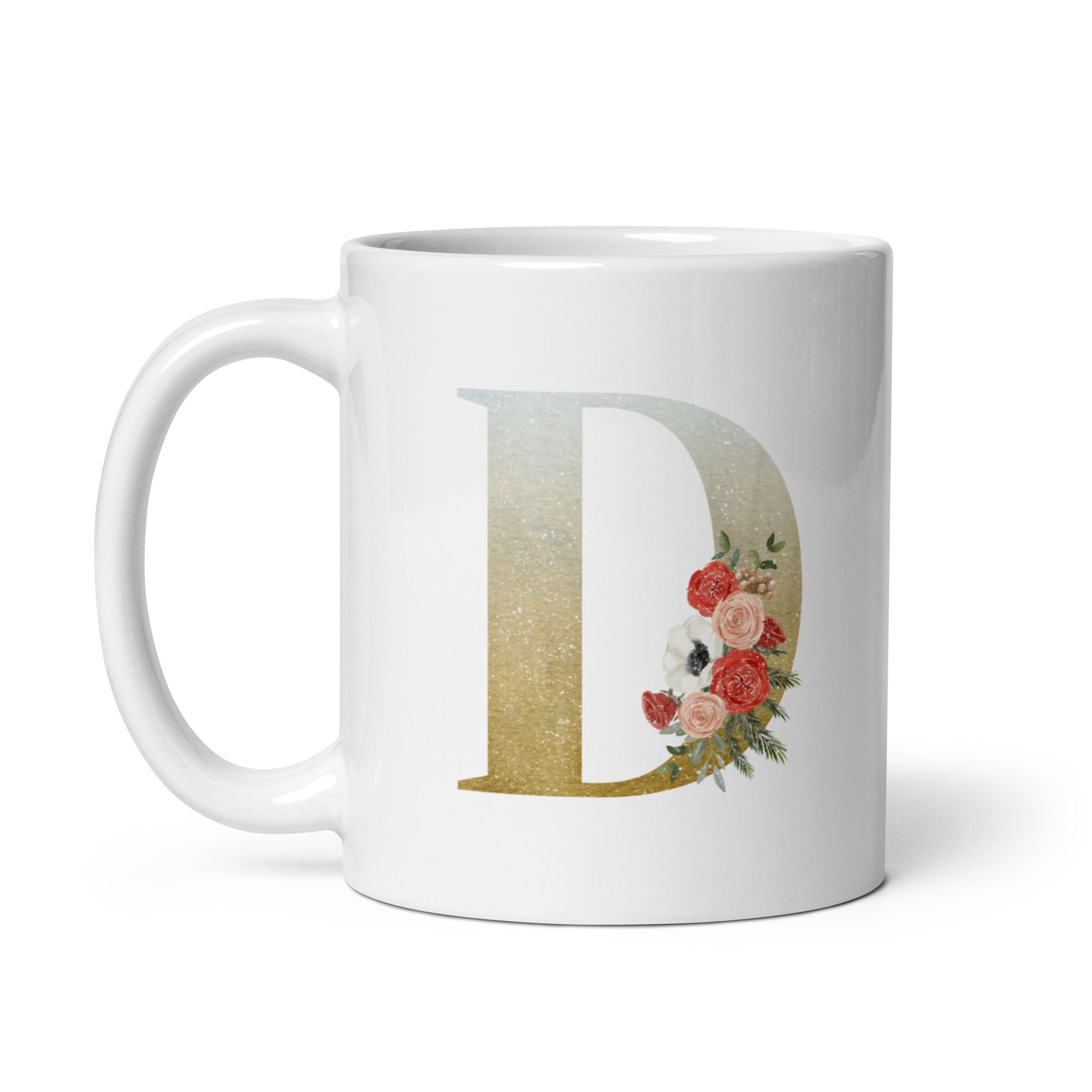 Custom Initial Christmas Mug
