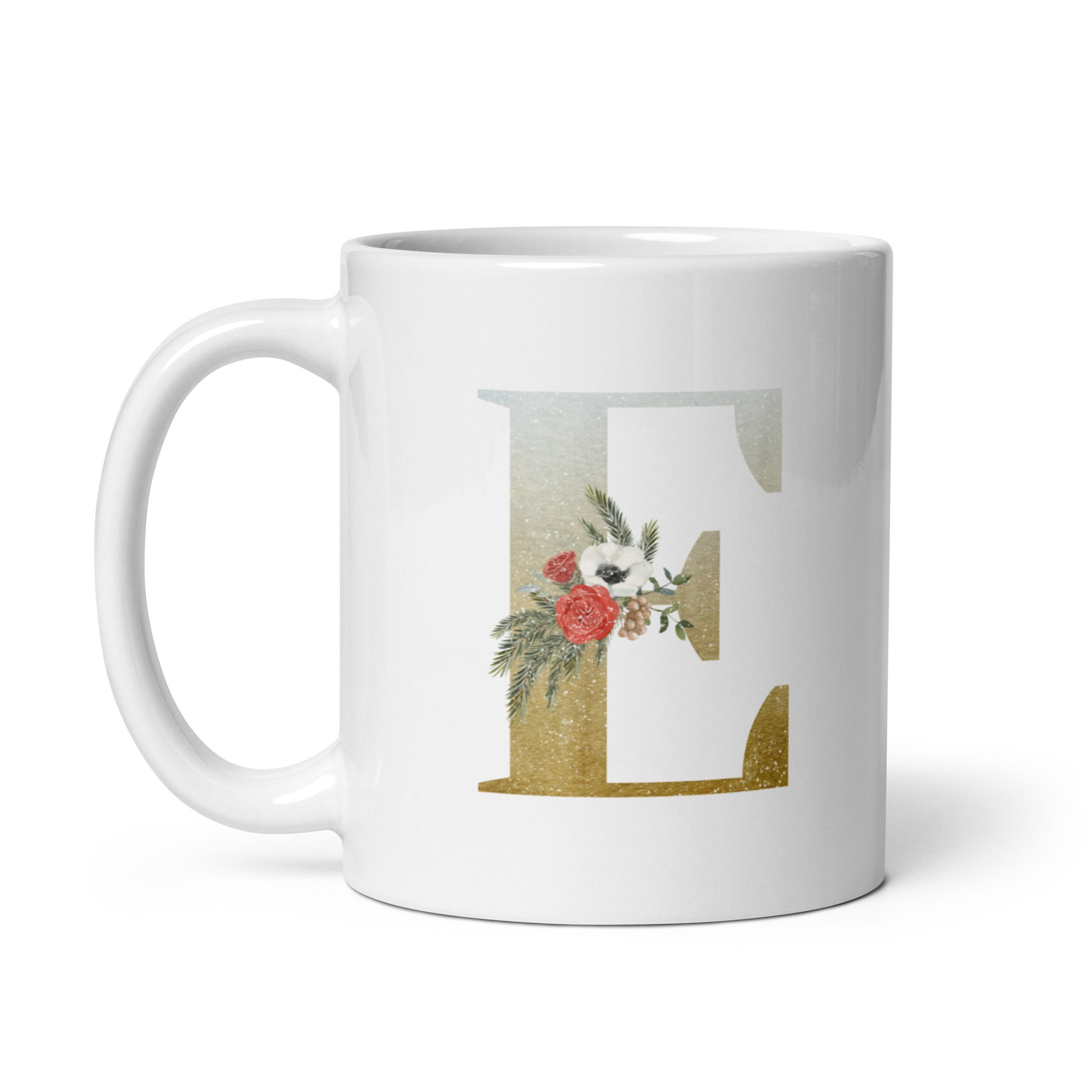 Custom Initial Christmas Mug