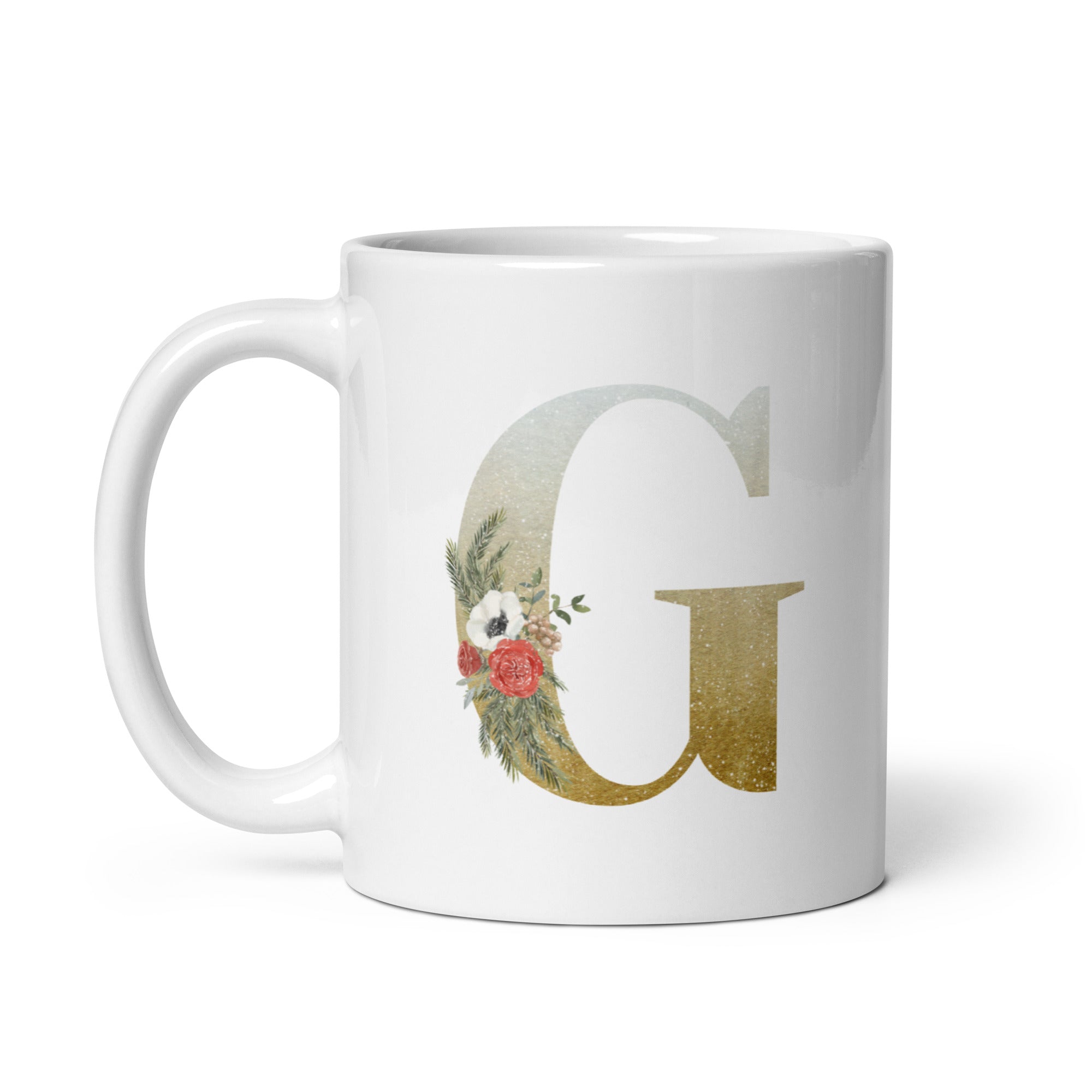 Custom Initial Christmas Mug