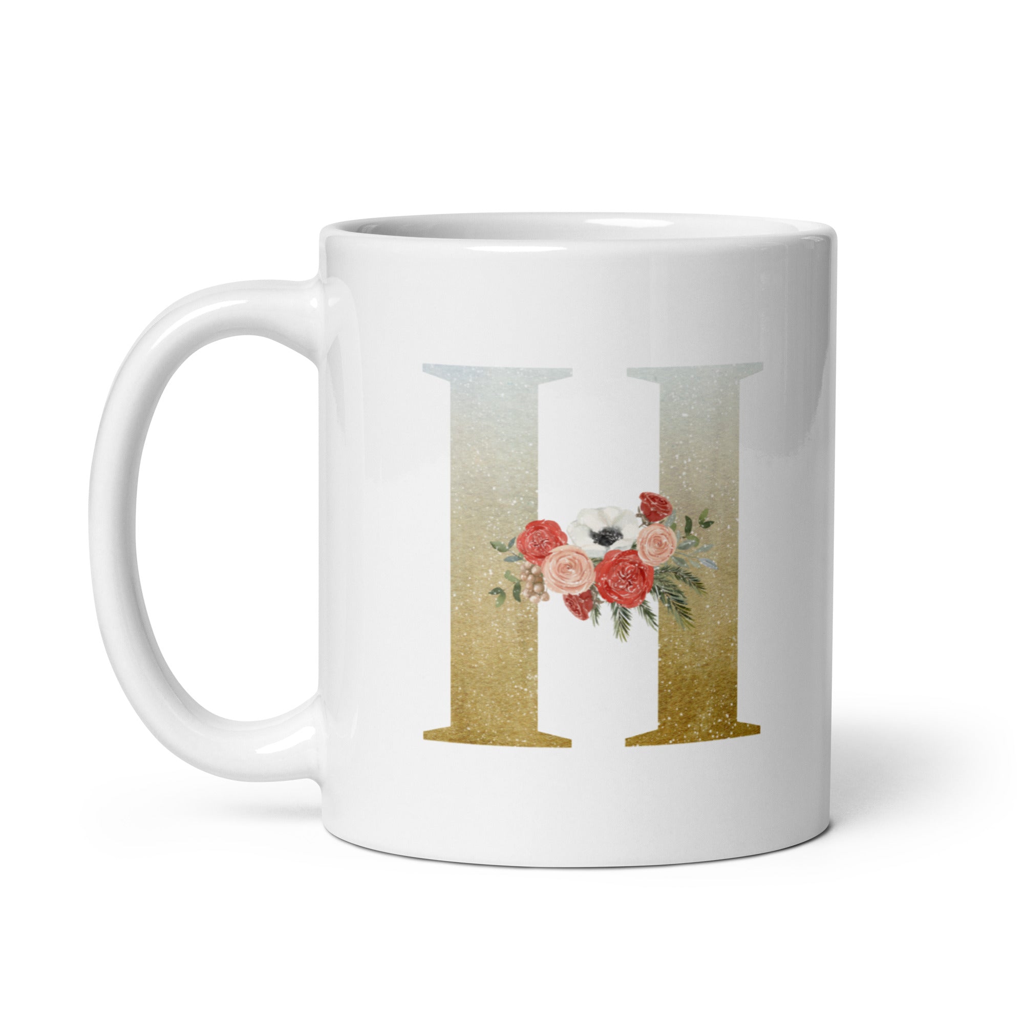 Custom Initial Christmas Mug