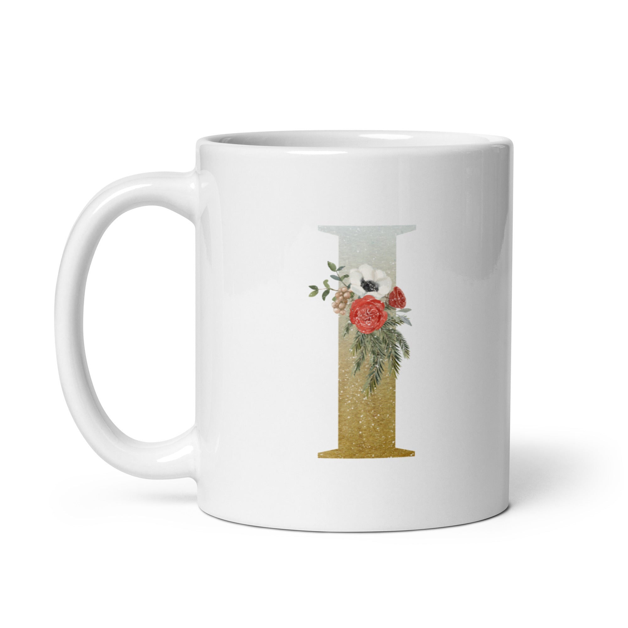 Custom Initial Christmas Mug