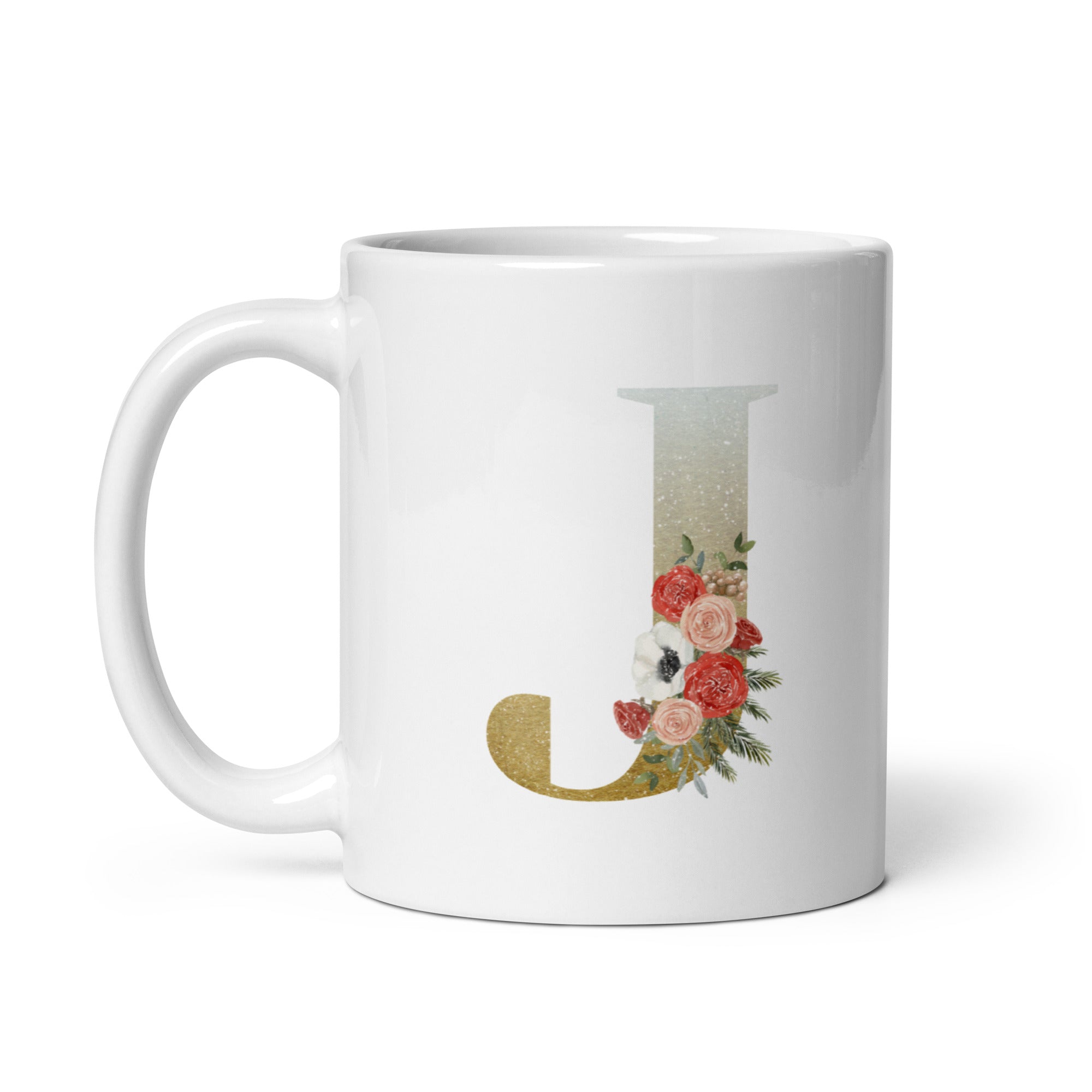 Custom Initial Christmas Mug