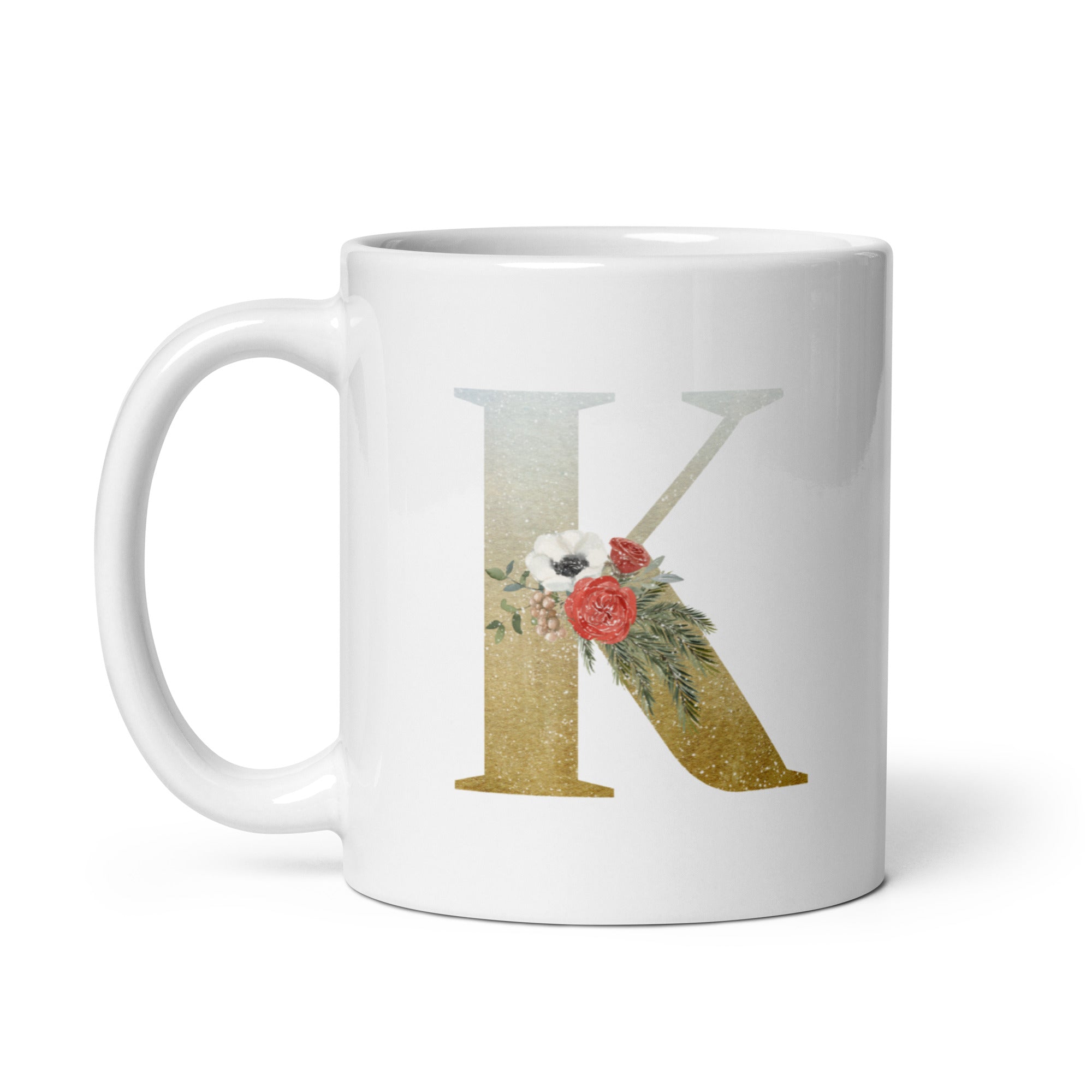 Custom Initial Christmas Mug