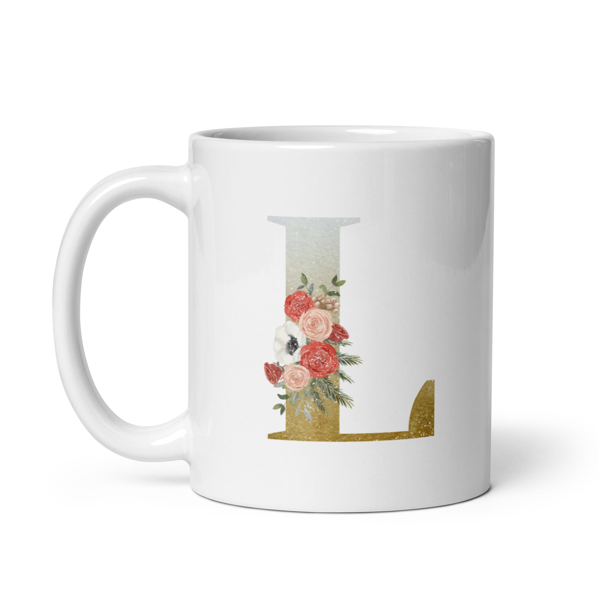 Custom Initial Christmas Mug