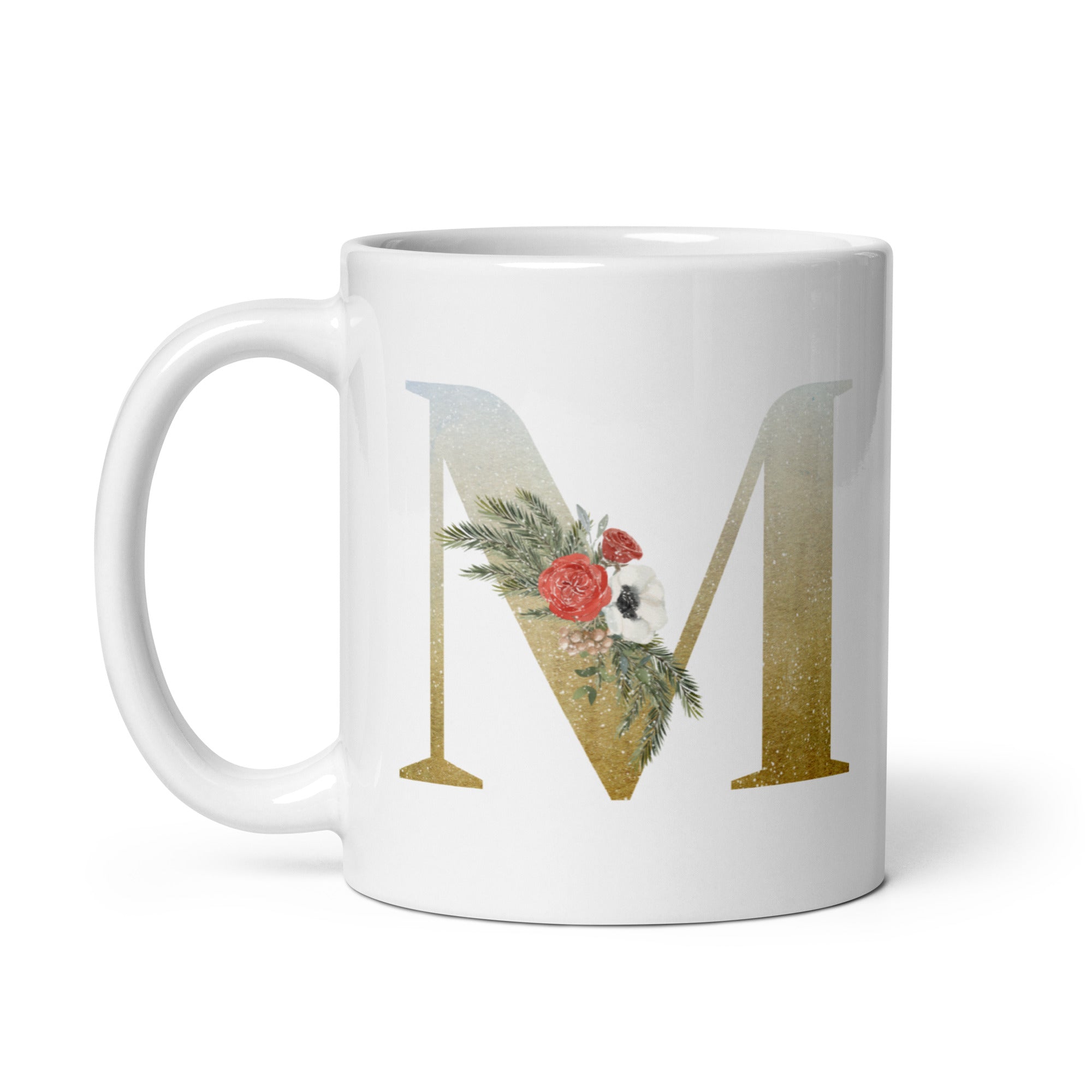 Custom Initial Christmas Mug