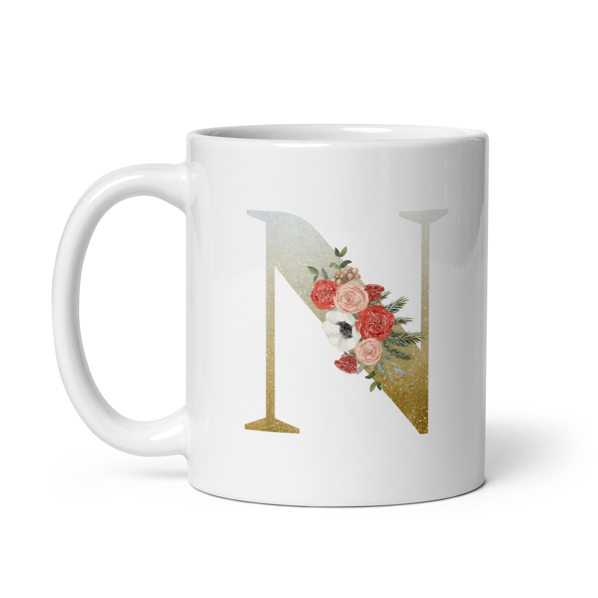 Custom Initial Christmas Mug