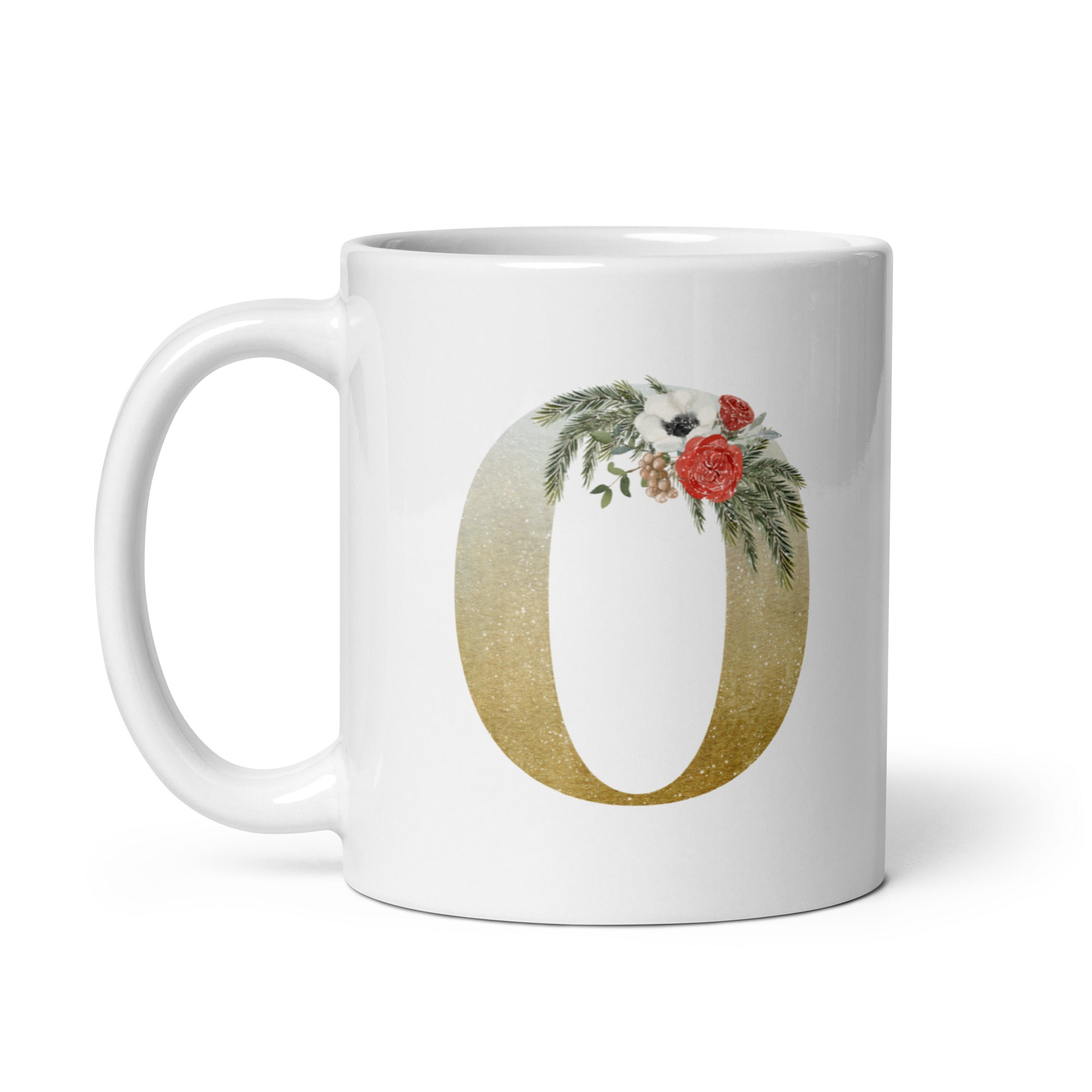Custom Initial Christmas Mug