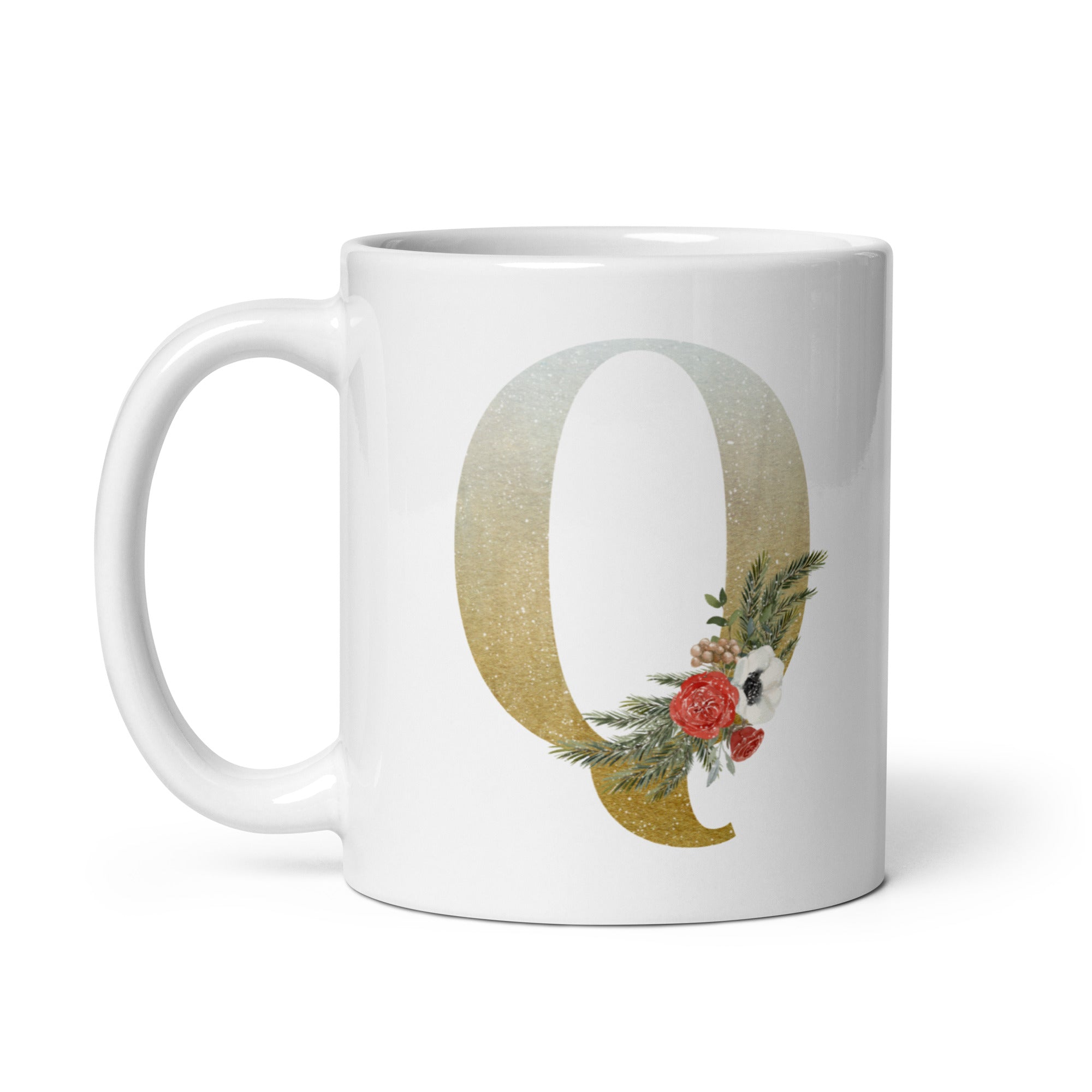 Custom Initial Christmas Mug
