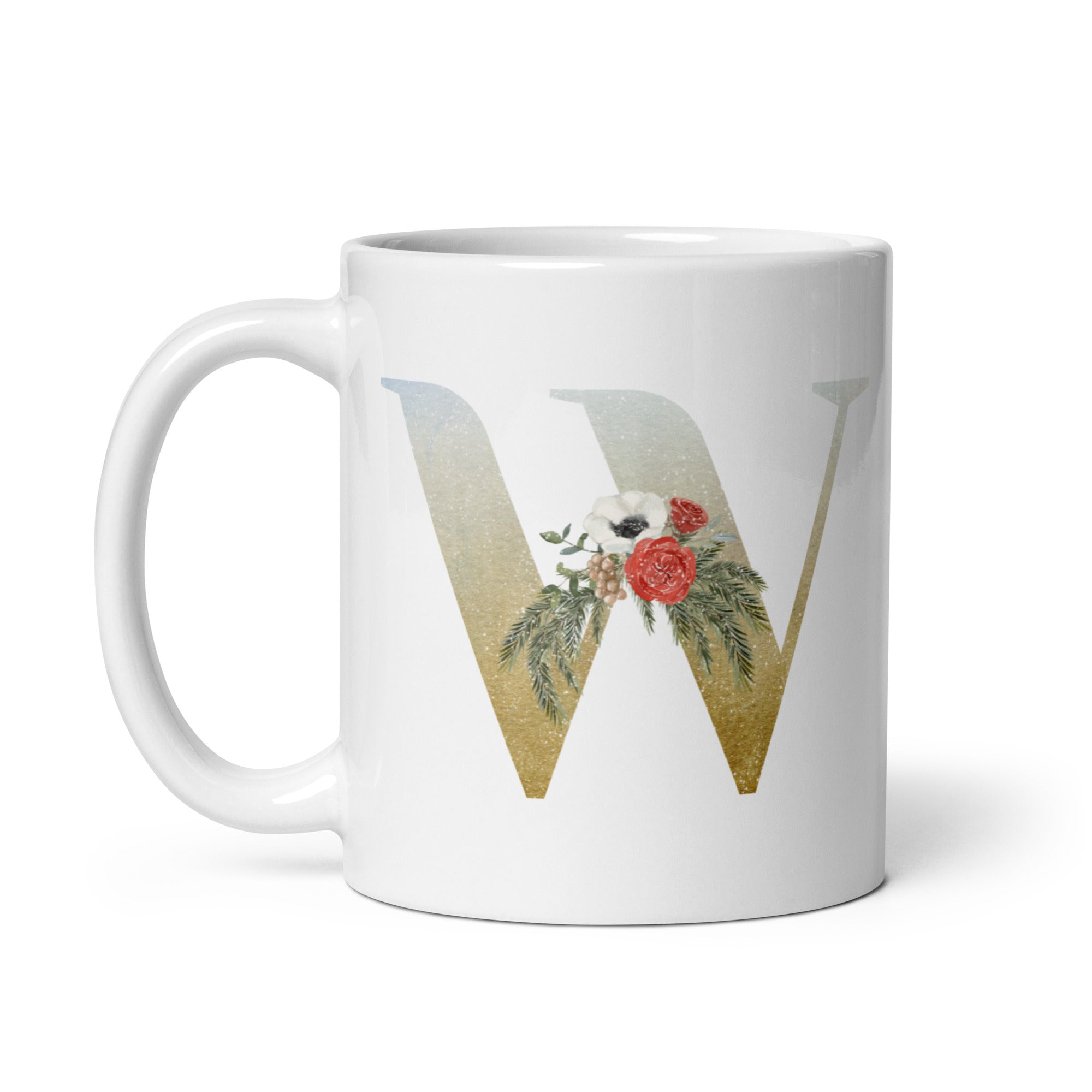 Custom Initial Christmas Mug