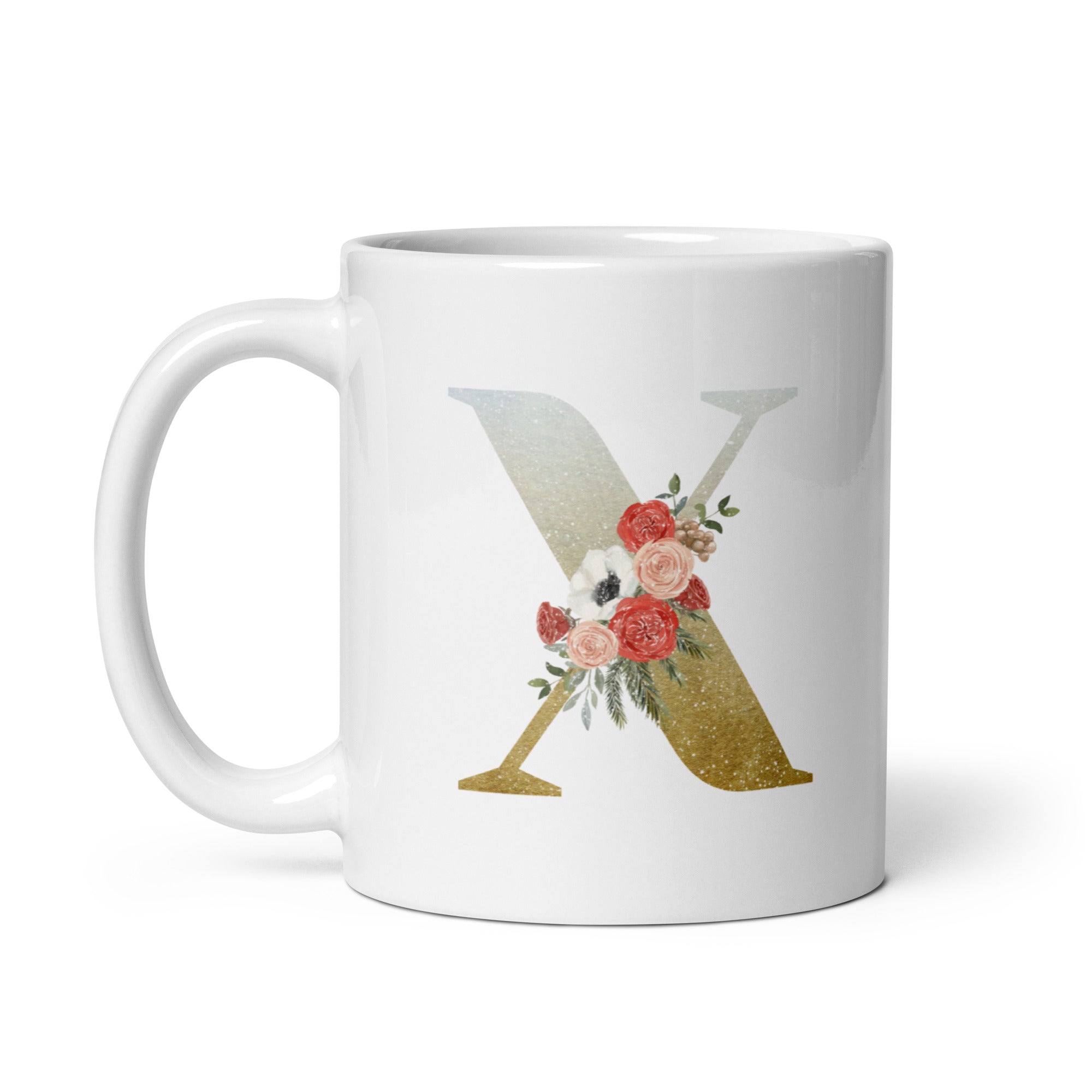 Custom Initial Christmas Mug
