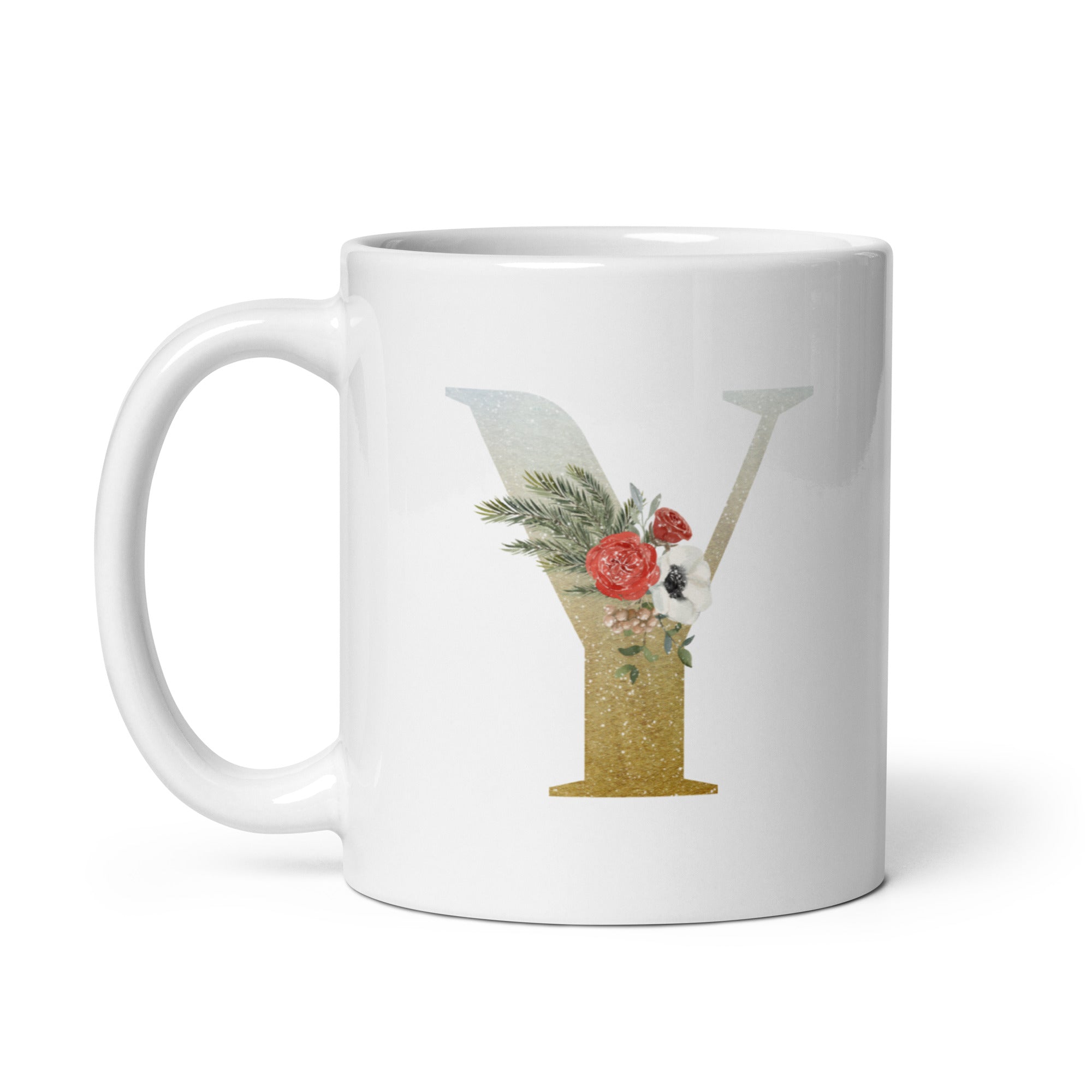Custom Initial Christmas Mug