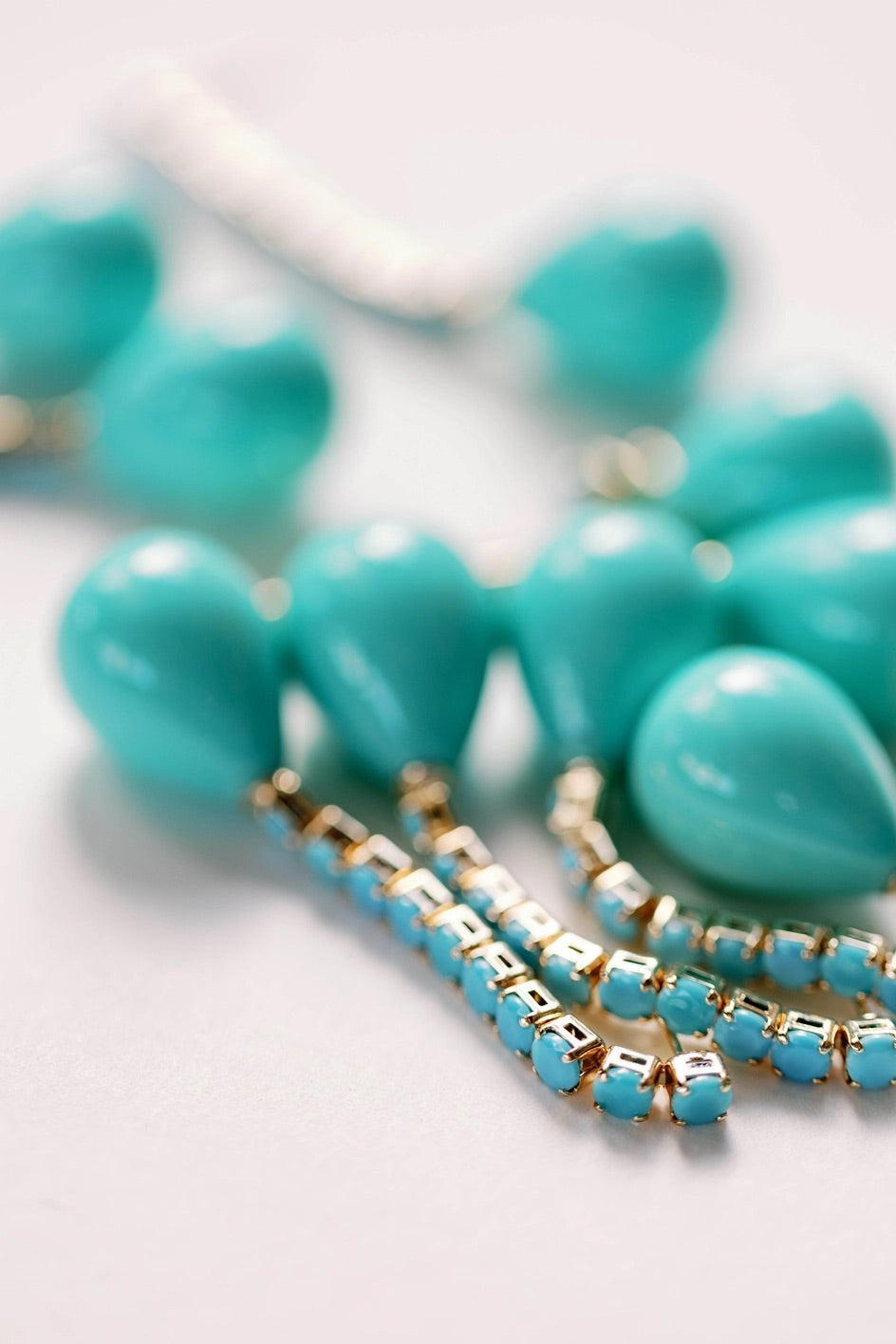 Turquoise Bead Drop Earrings