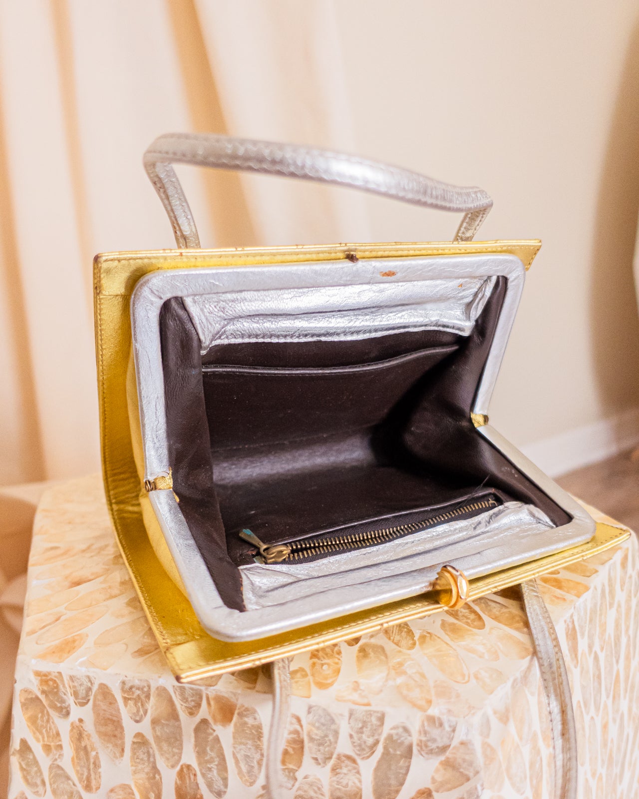 Tinsel Gold and Silver Vintage Handbag