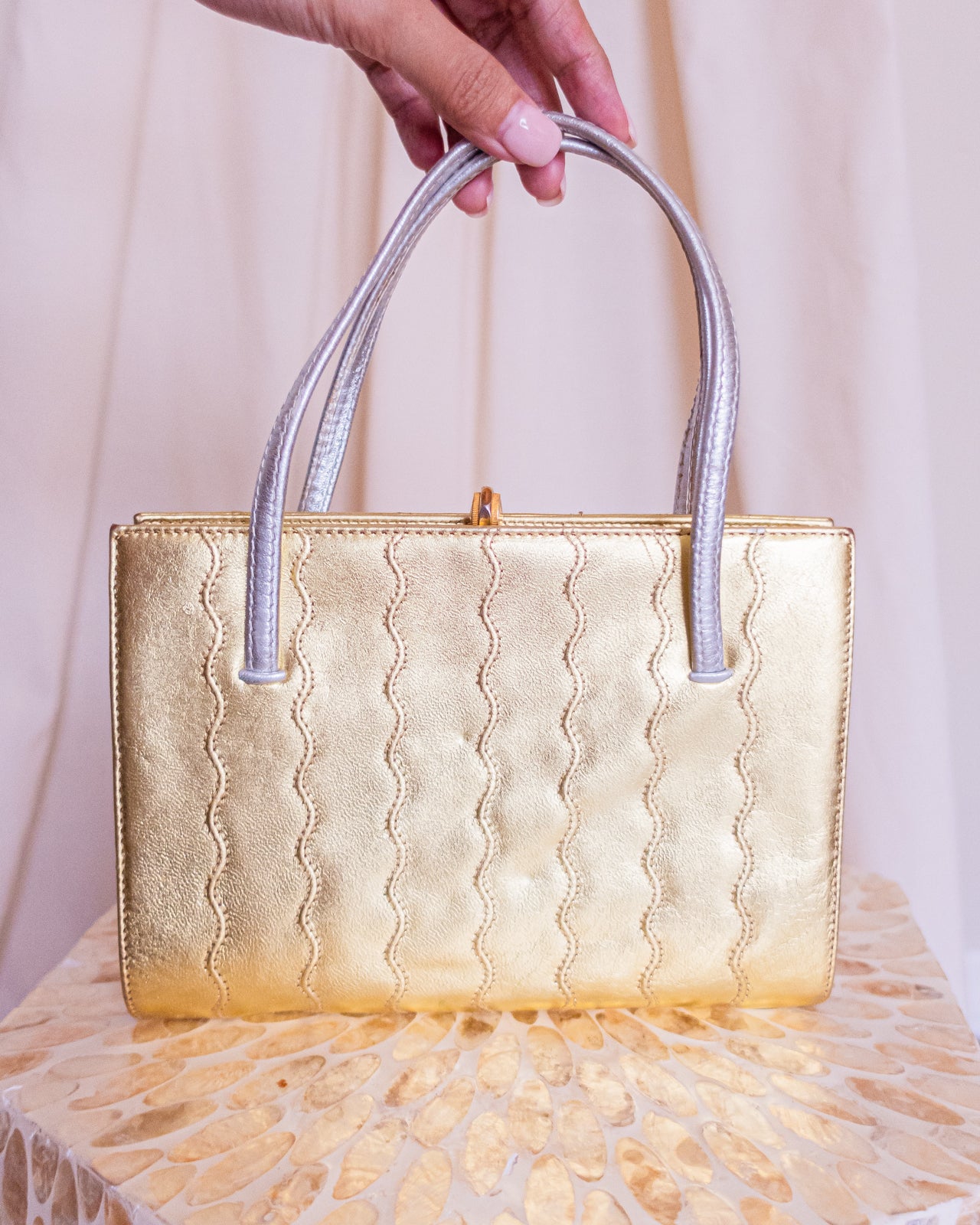 Tinsel Gold and Silver Vintage Handbag
